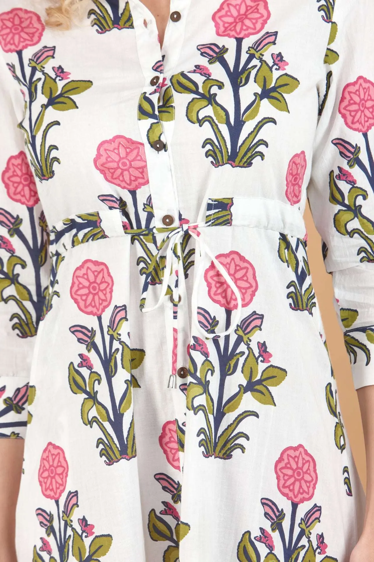 Rosette Bloom Cotton Dress - Image 4