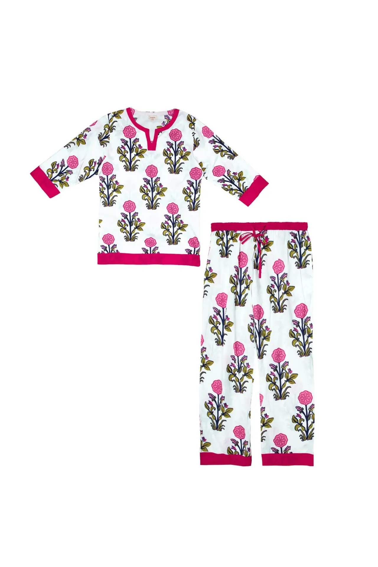 Rosette Bloom Women's Floral Cotton Pyjama Trouser Set - Image 5