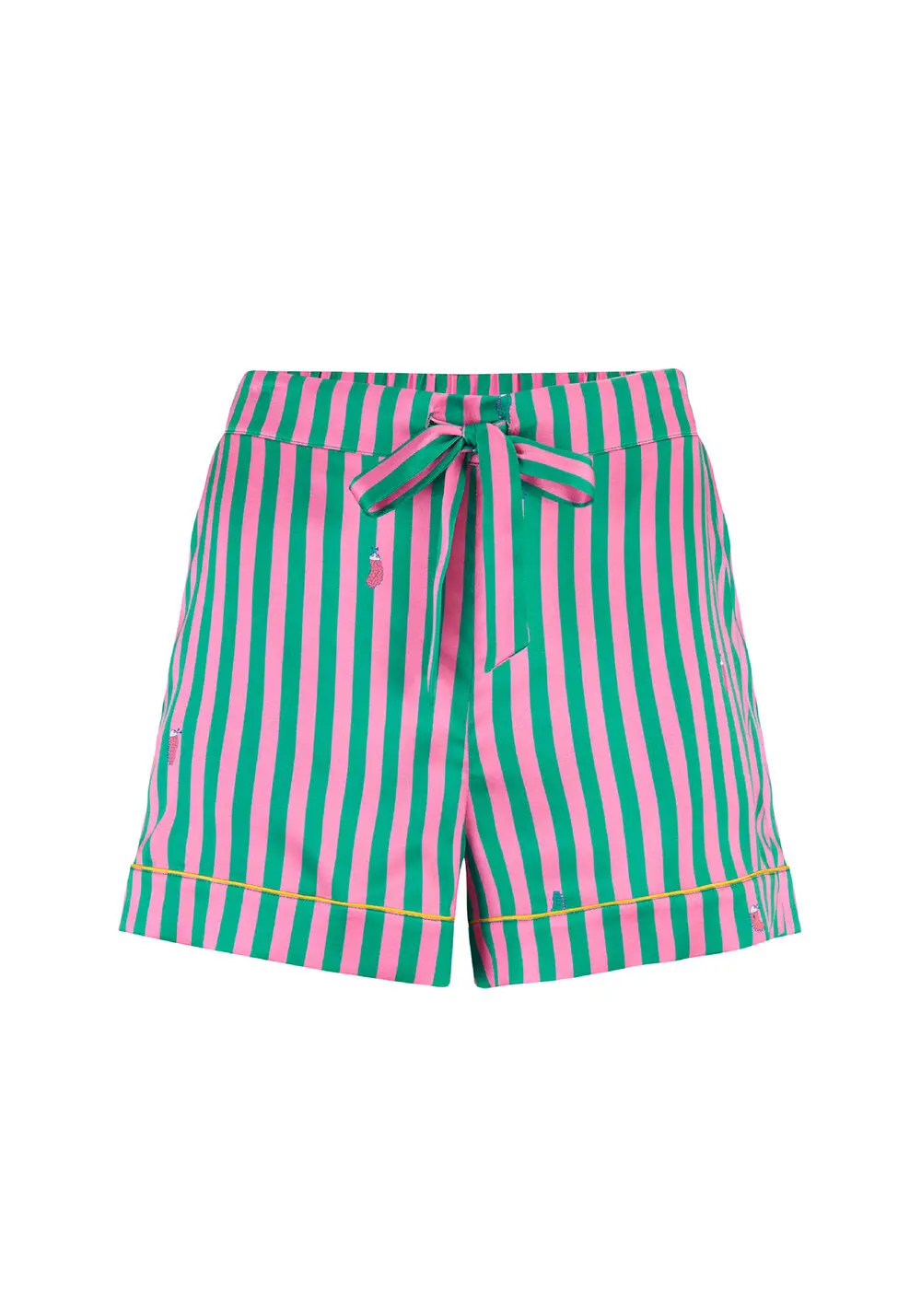 Rosie Flamingo Stripe Silk Short - Image 7