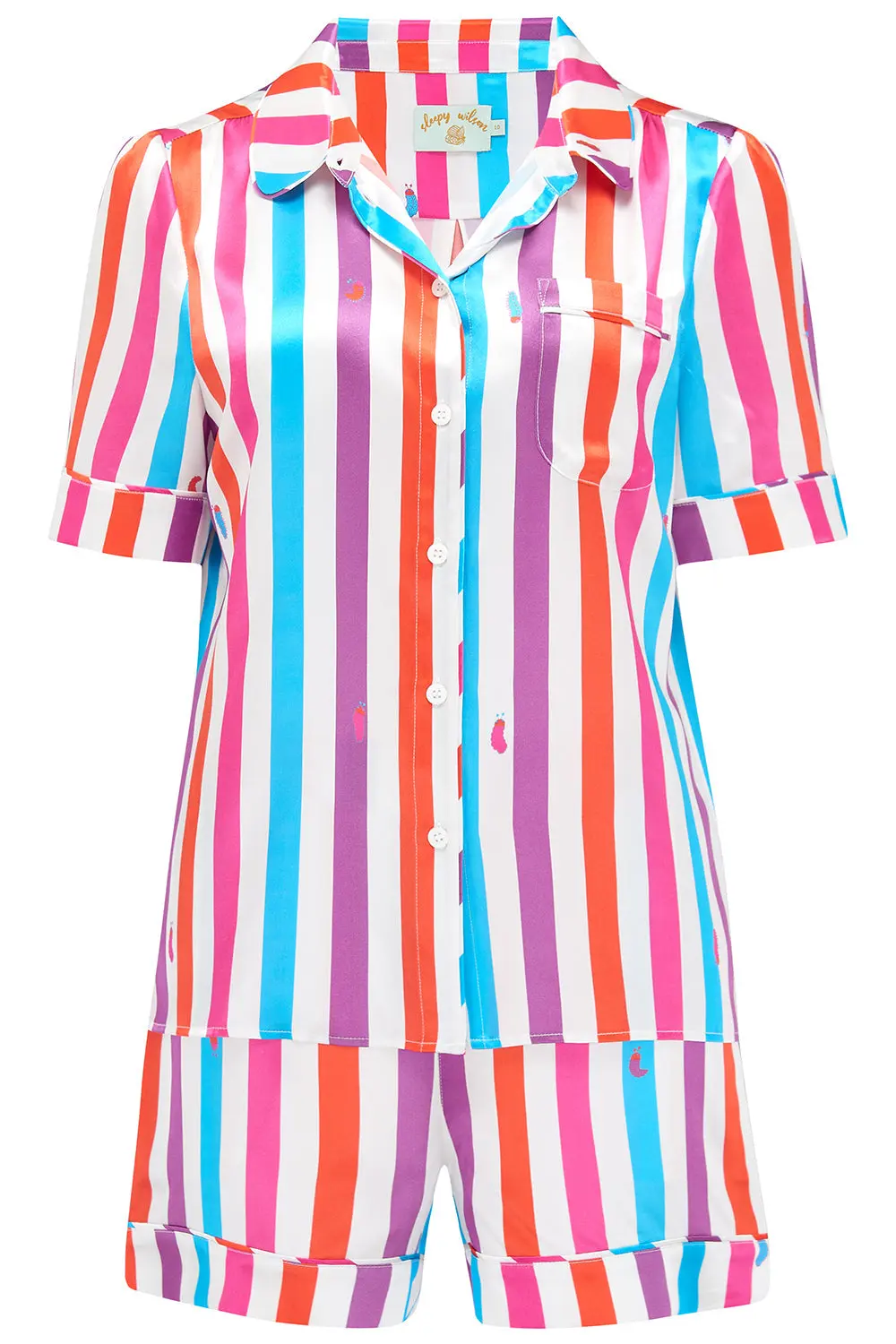 Rosie Hawaiian Stripe Silk Short - Image 4