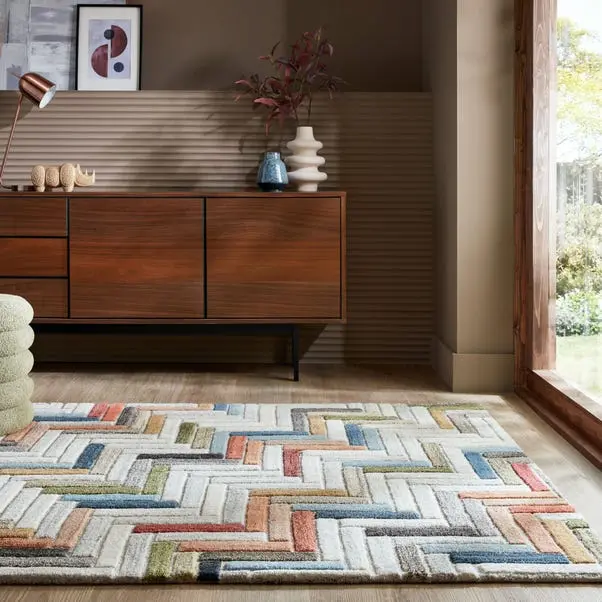 Russo Wool Geometric Modern Rug - Image 6
