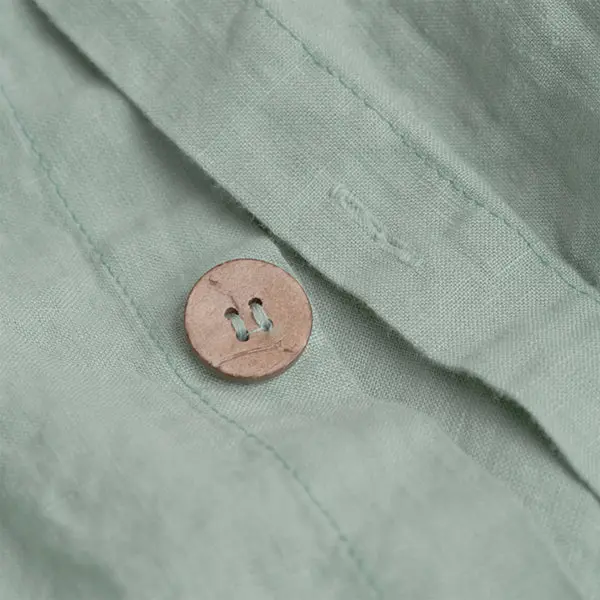 Sage Green Linen Blend Duvet Cover - Image 3