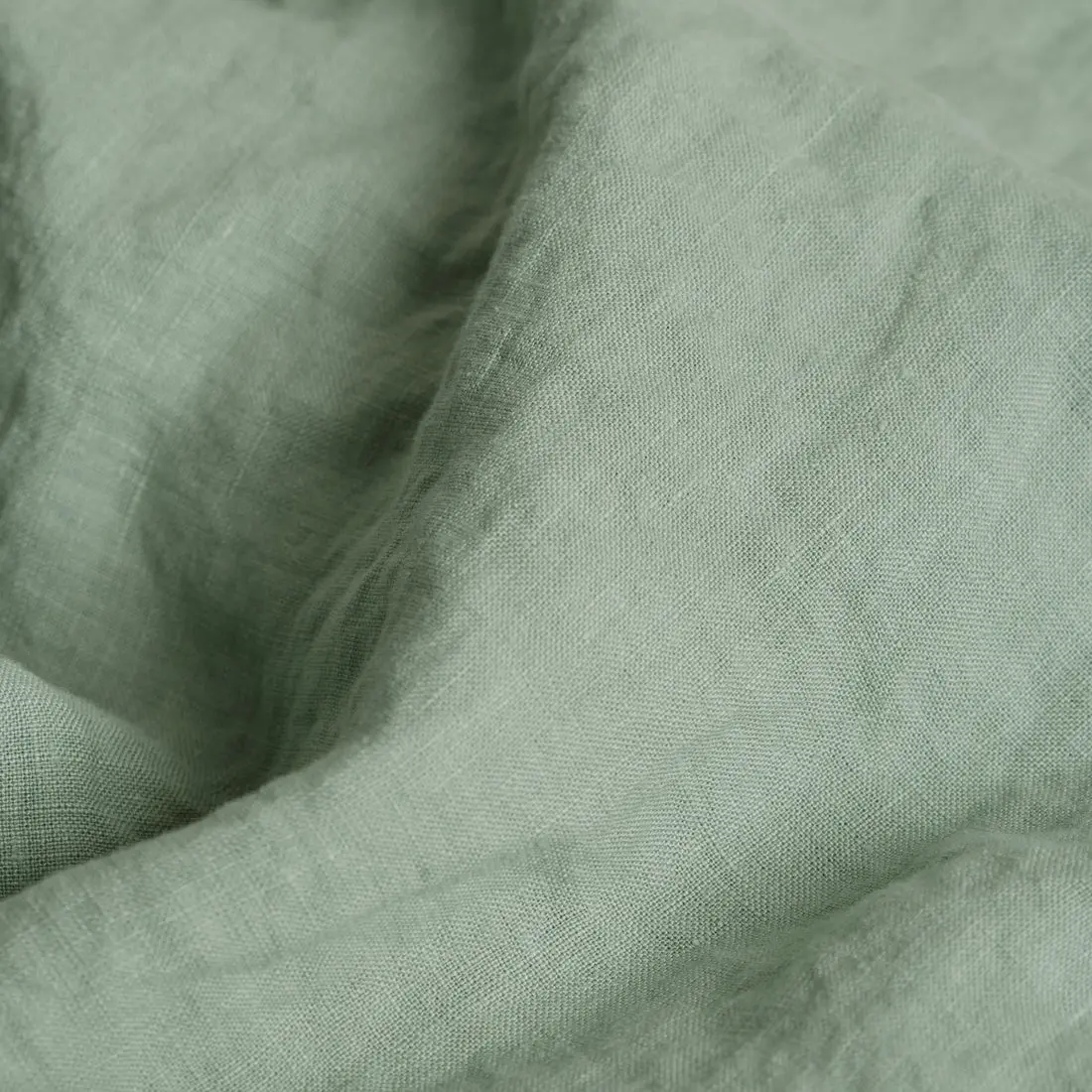 Sage Green Linen Blend Fitted Sheet - Image 2