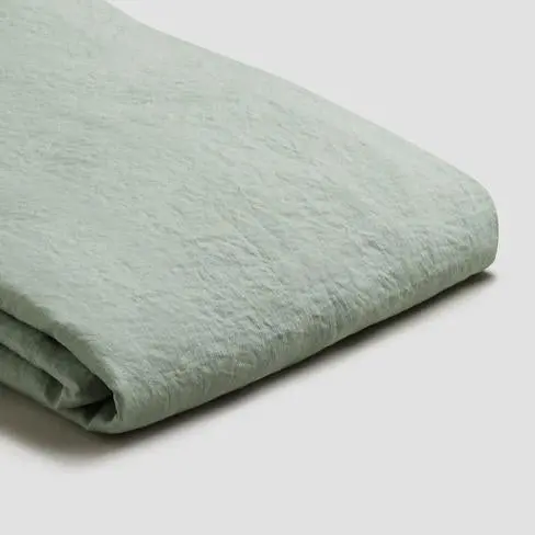 Sage Green Linen Fitted Sheet - Image 2