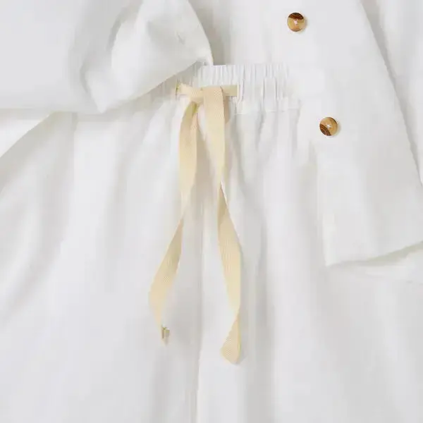 Sage Green Linen Blend Women's Pyjama Shorts Set - Image 16