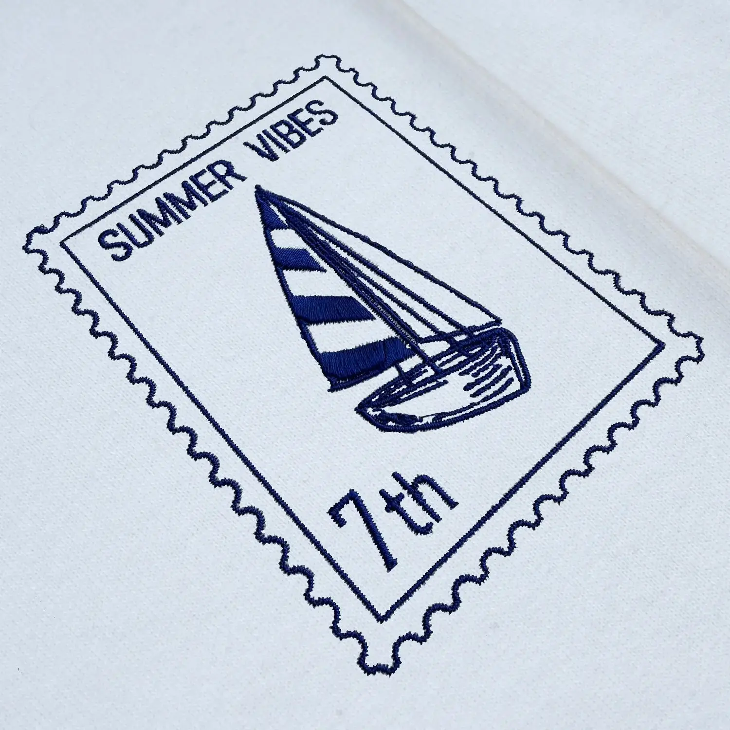 Sailboat - Summer Vibes 7th - Unisex Oversized T-Shirt - White - Image 3
