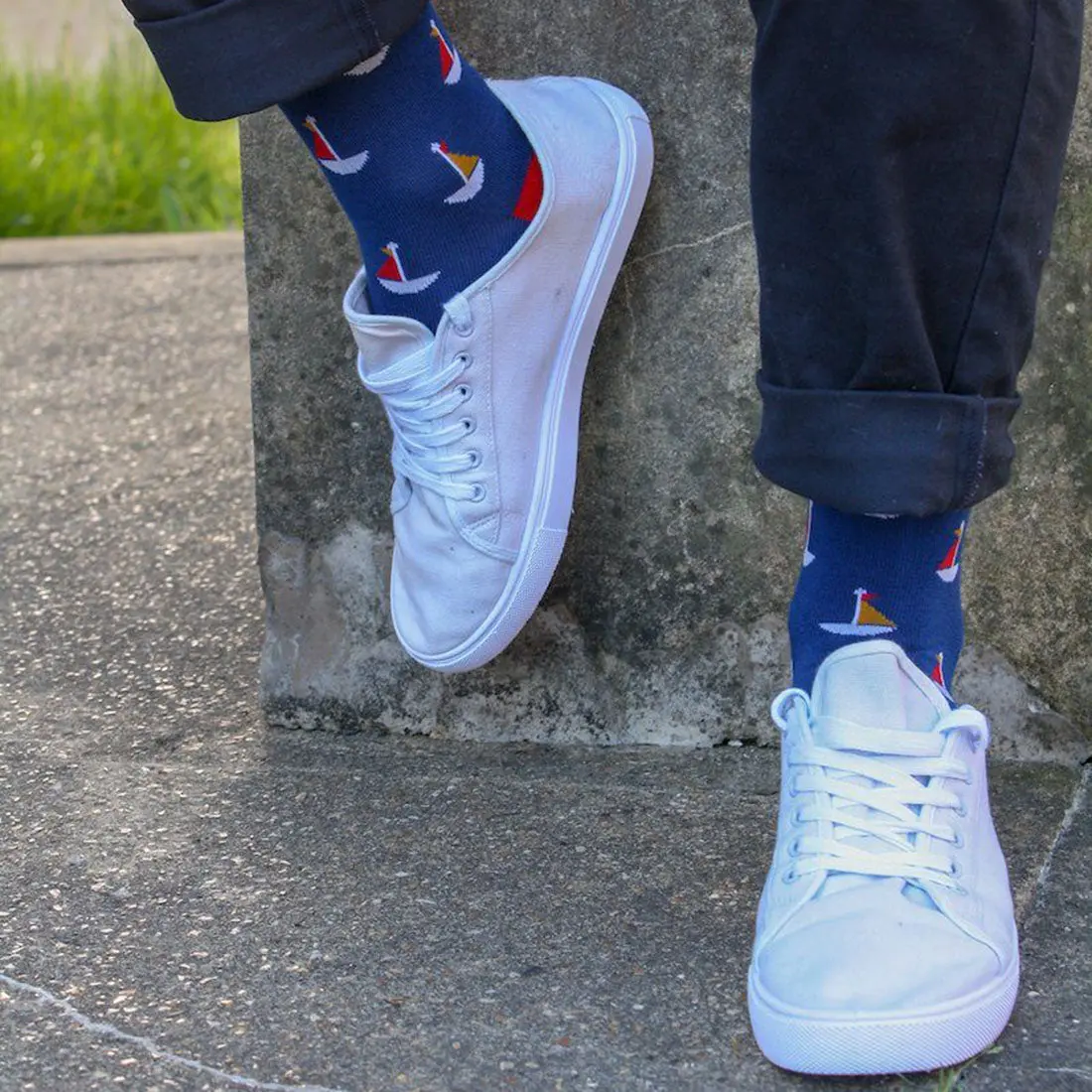 Sailing Boat Bamboo Socks - Image 2