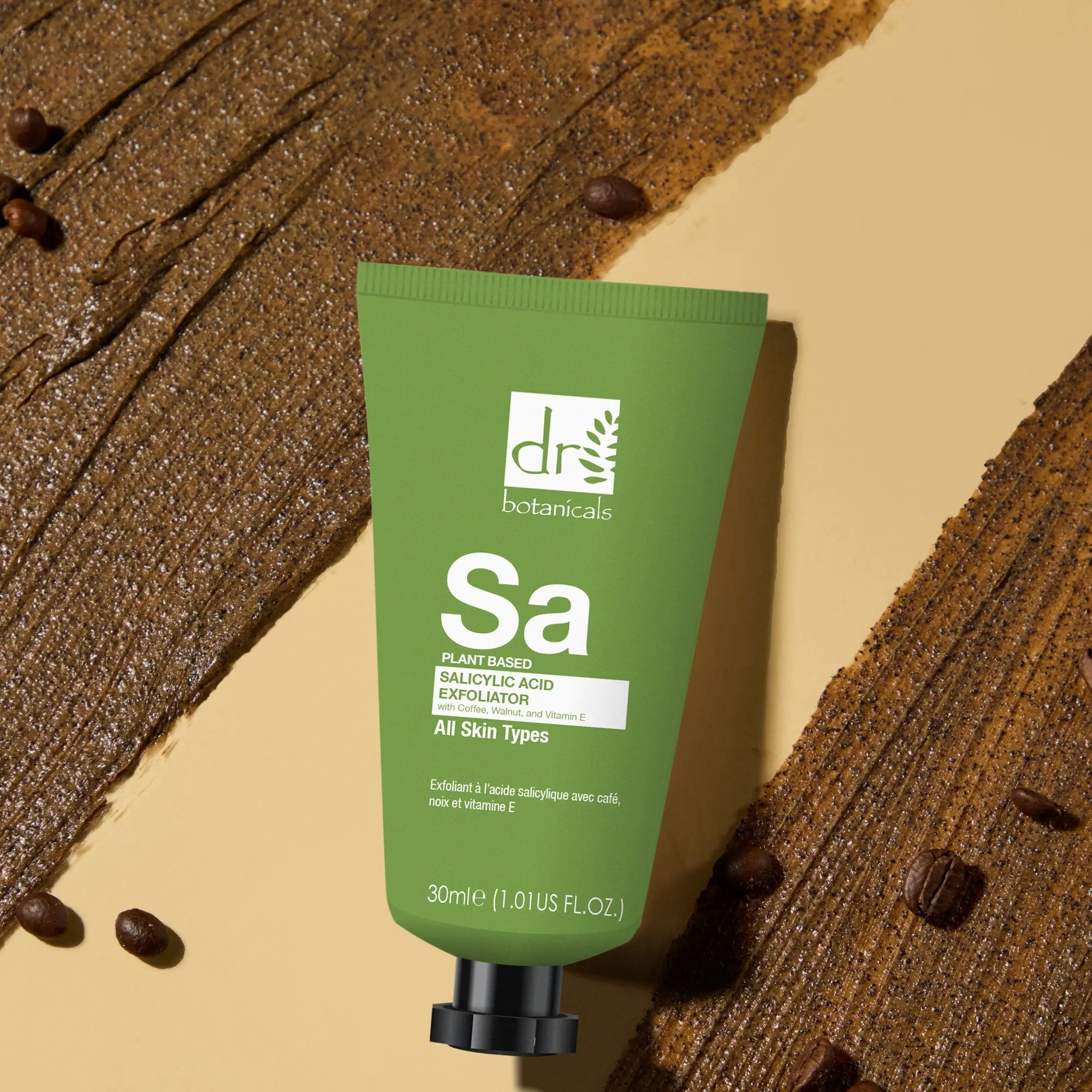 Salicylic Acid Exfoliator with Coffee, Walnut & Vitamin E 30ml - Image 3