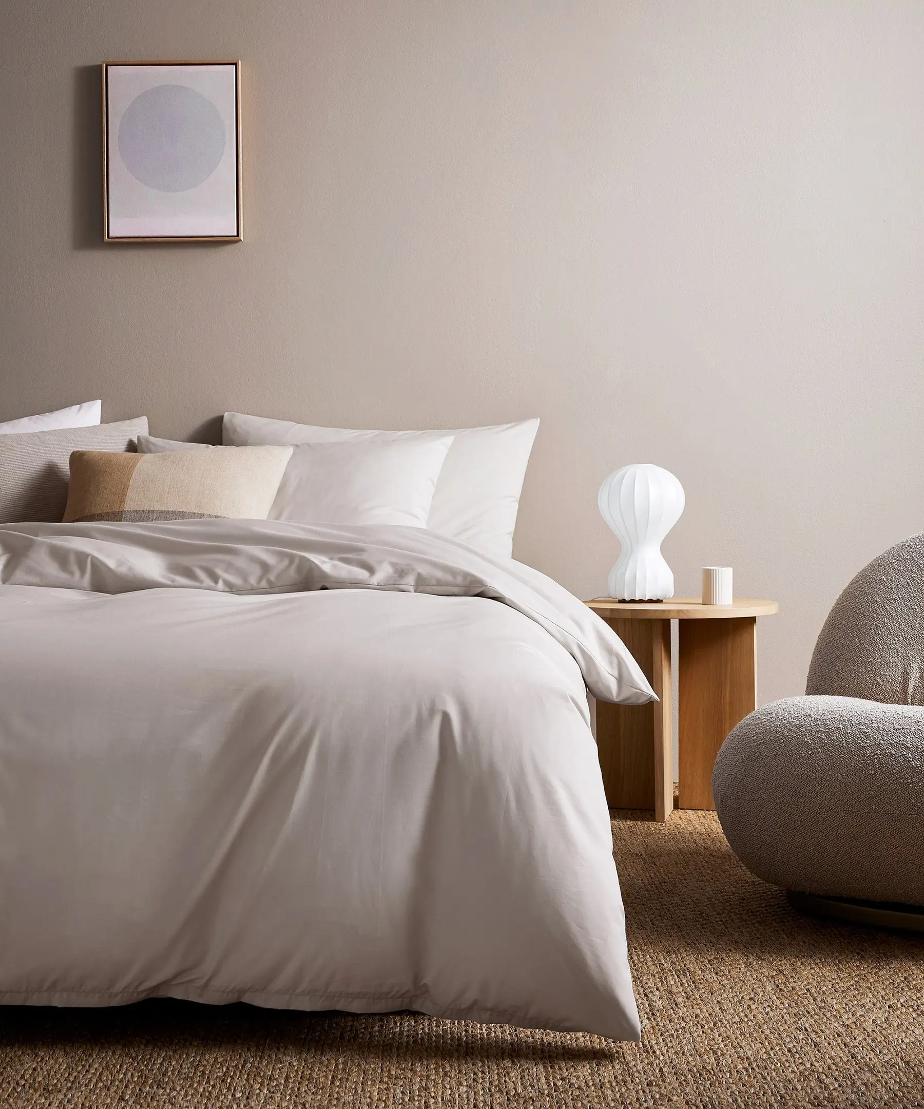 Sand Tencel Cotton Flat Sheet - Image 3