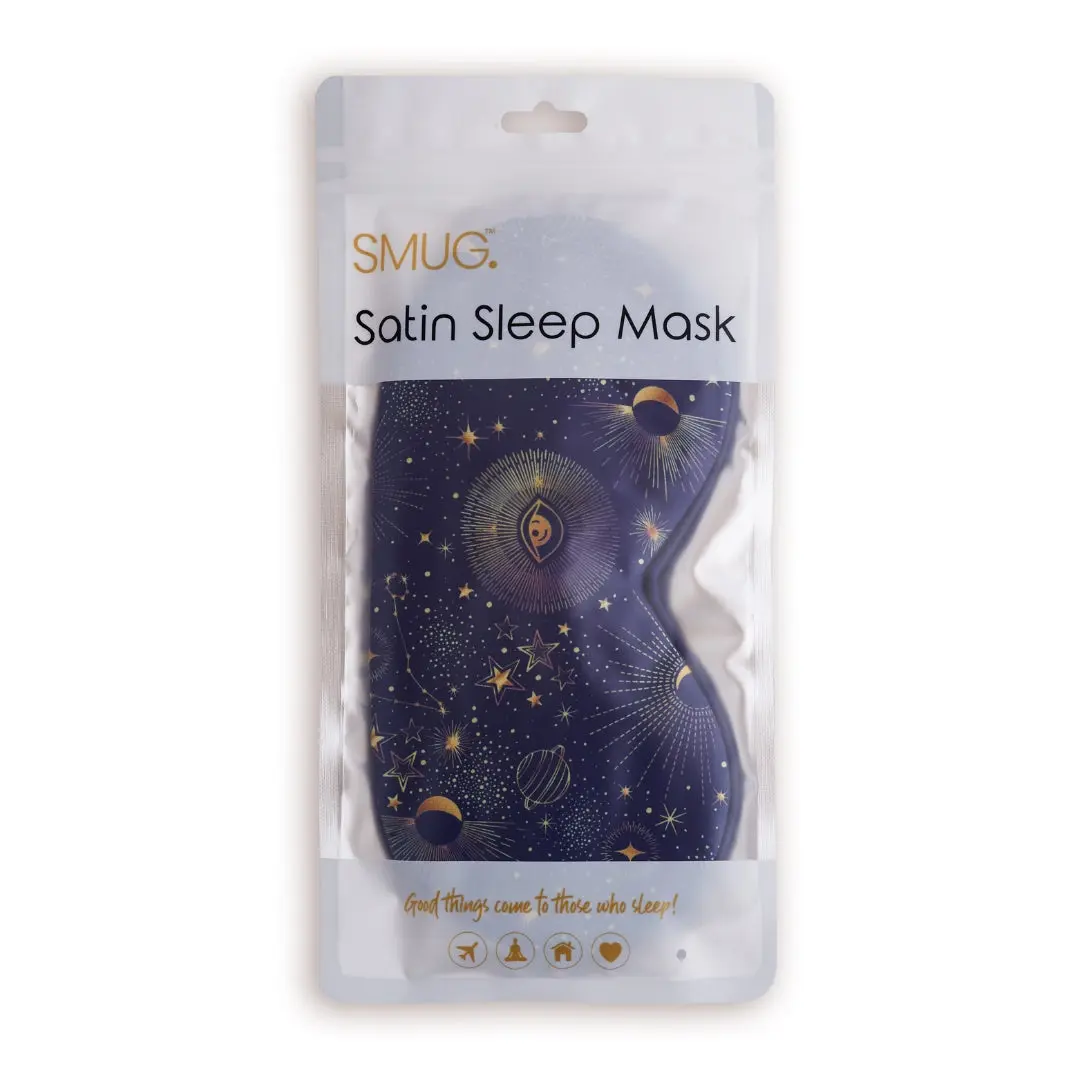 Blue Celestial Satin Sleep Mask - Image 2