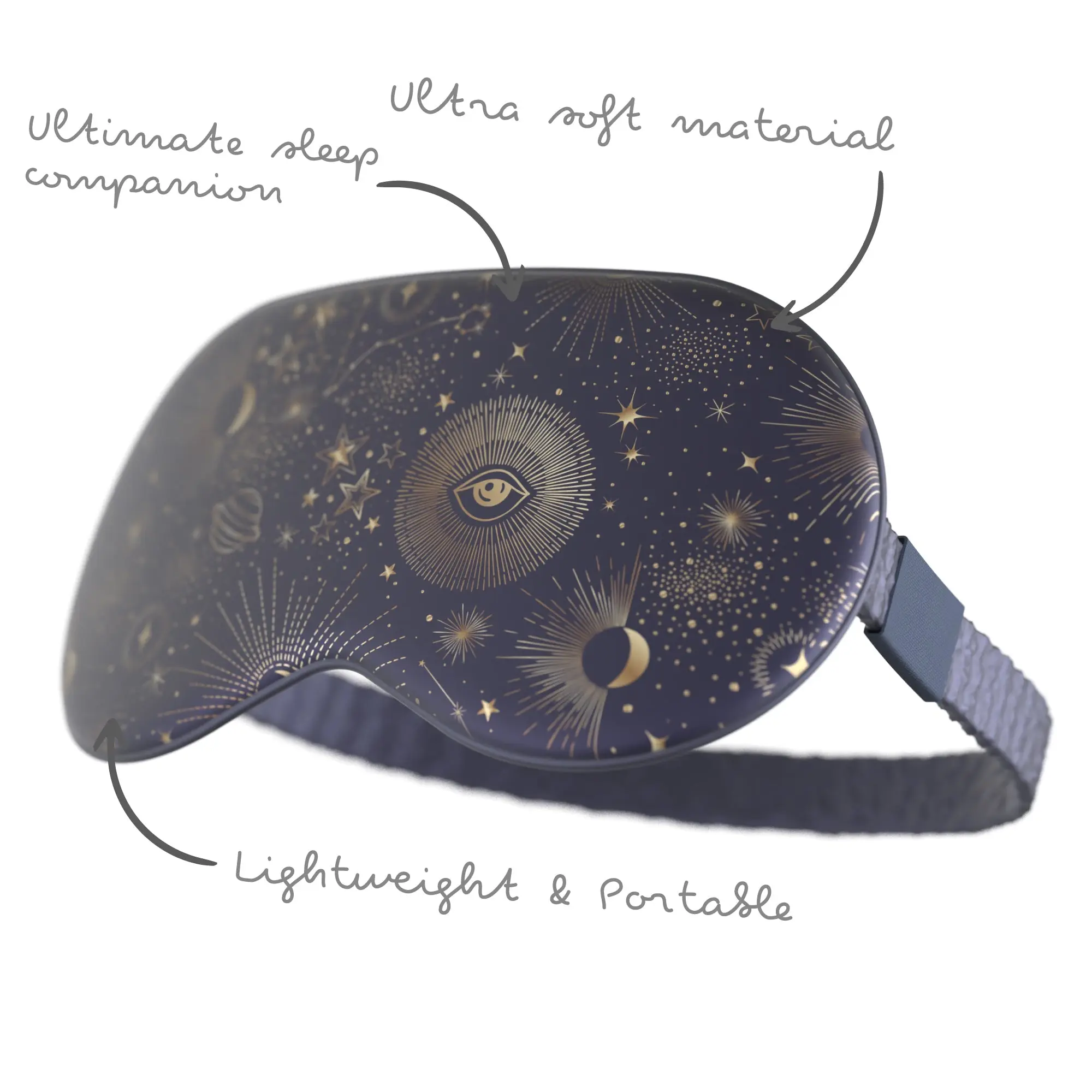 Blue Celestial Satin Sleep Mask - Image 5