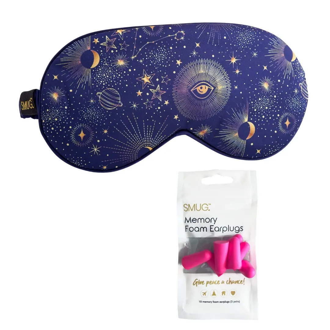 Blue Celestial Satin Sleep Mask - Image 6