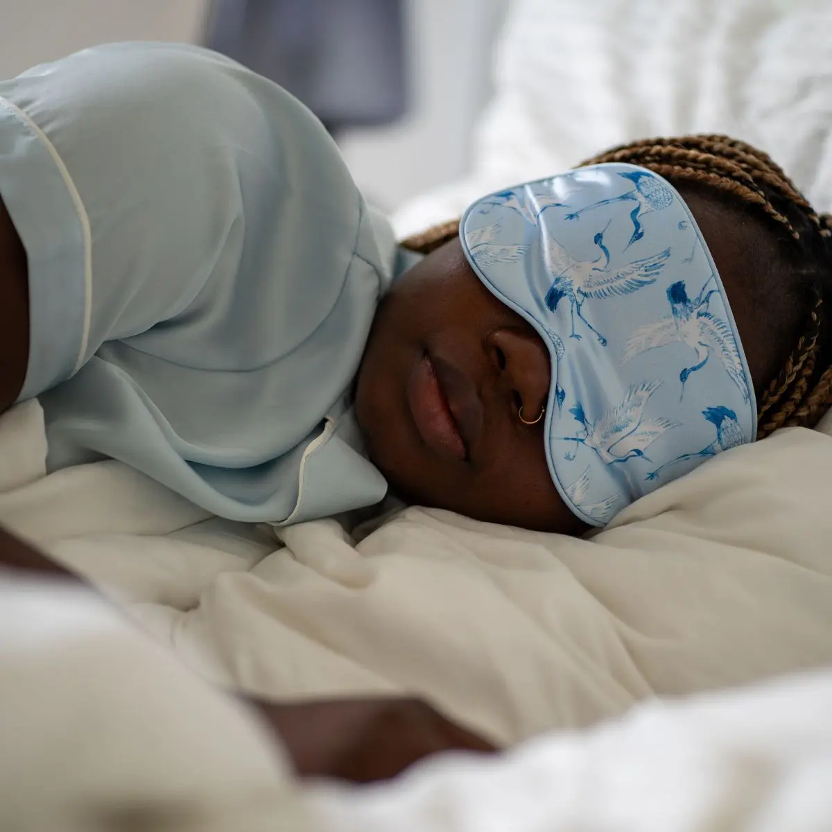 Cranes Satin Sleep Mask - Image 2