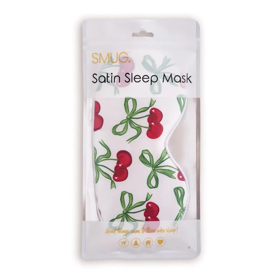 White Cherries Satin Sleep Mask - Image 2