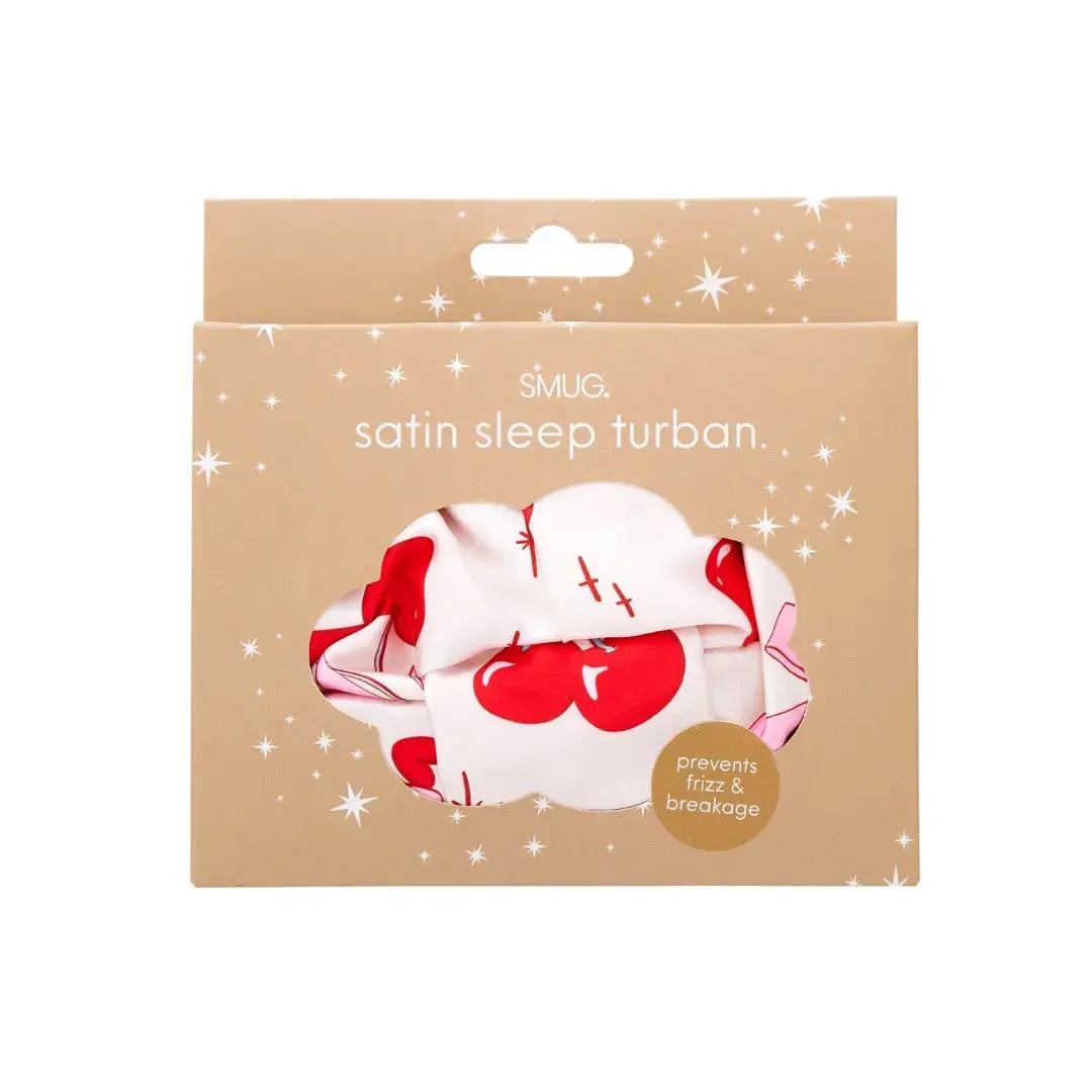 Cherry Bows Satin Sleep Turban - Image 3