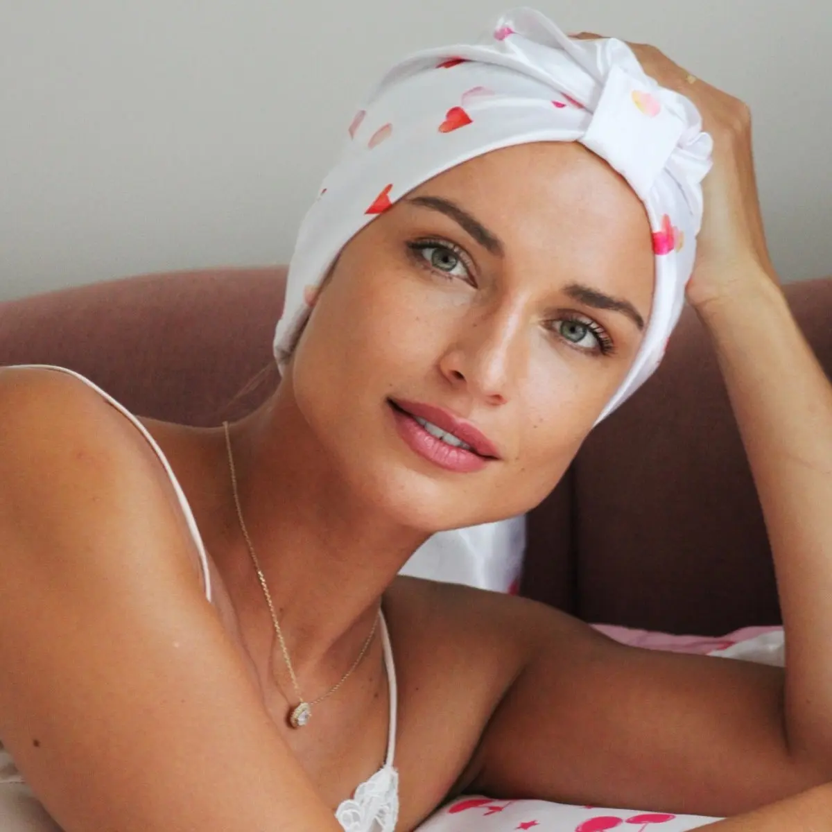 Loveheart Satin Sleep Turban - Image 3