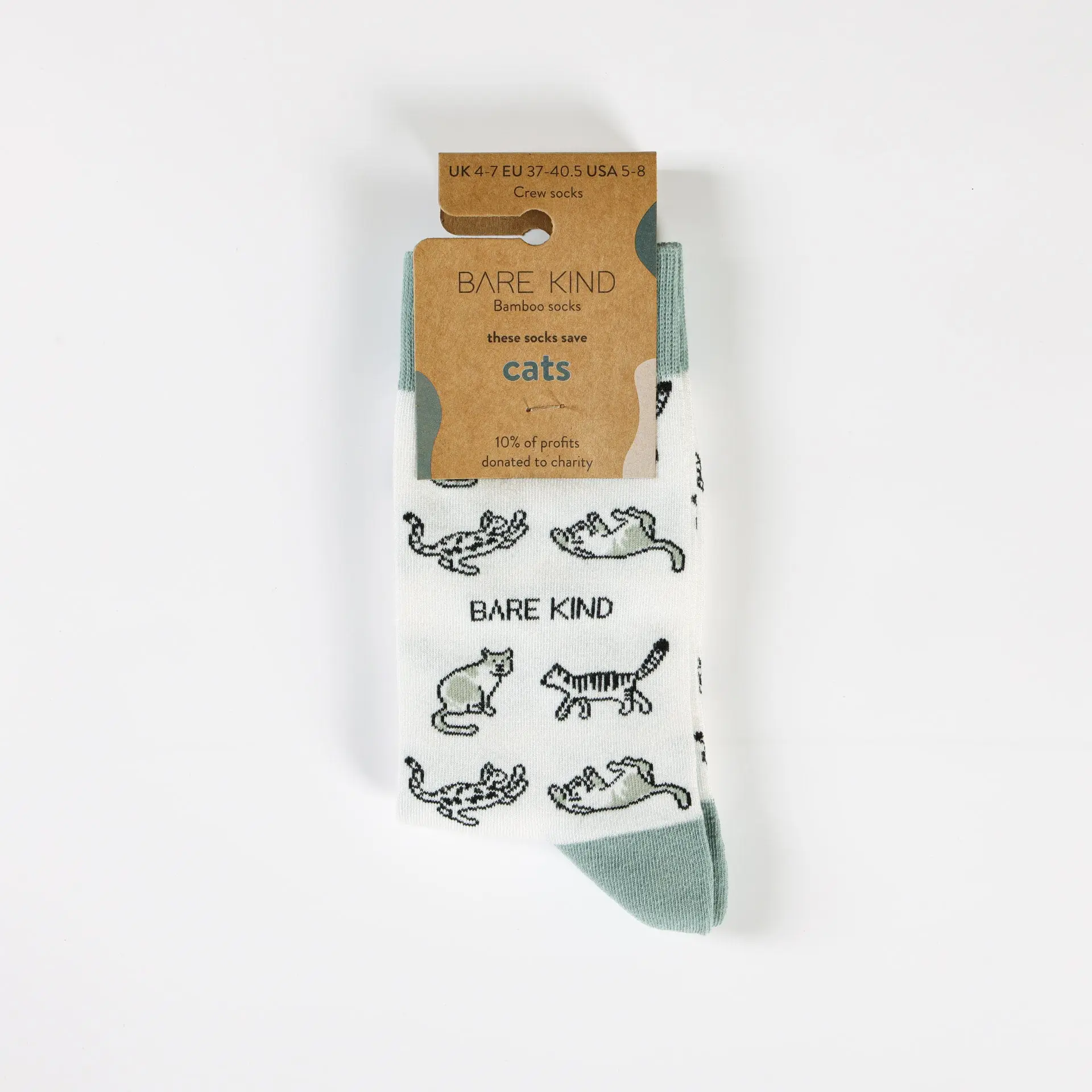 Save the Green Cat Bamboo Socks - Image 4