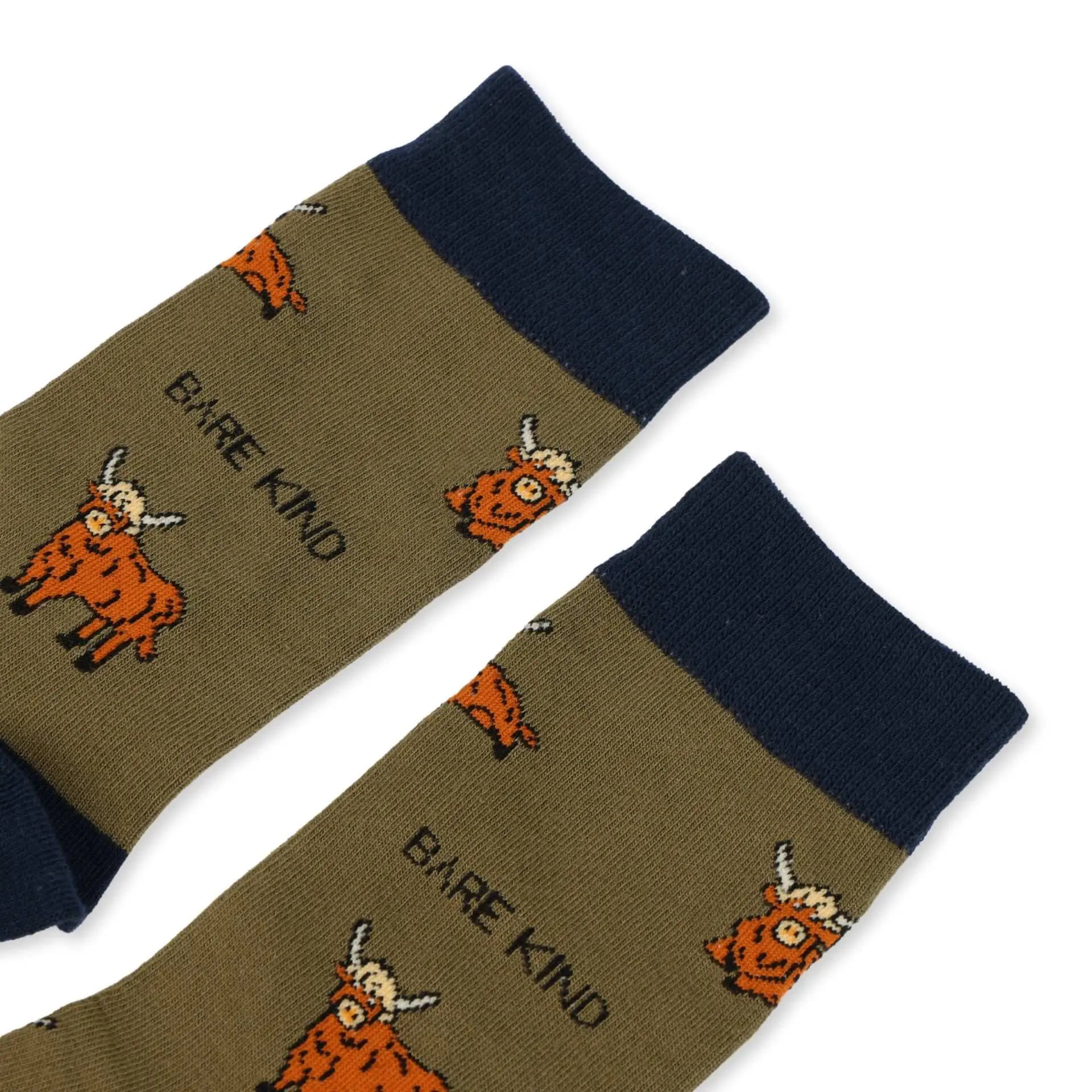 Save the Green Highland Cow Bamboo Socks - Image 8