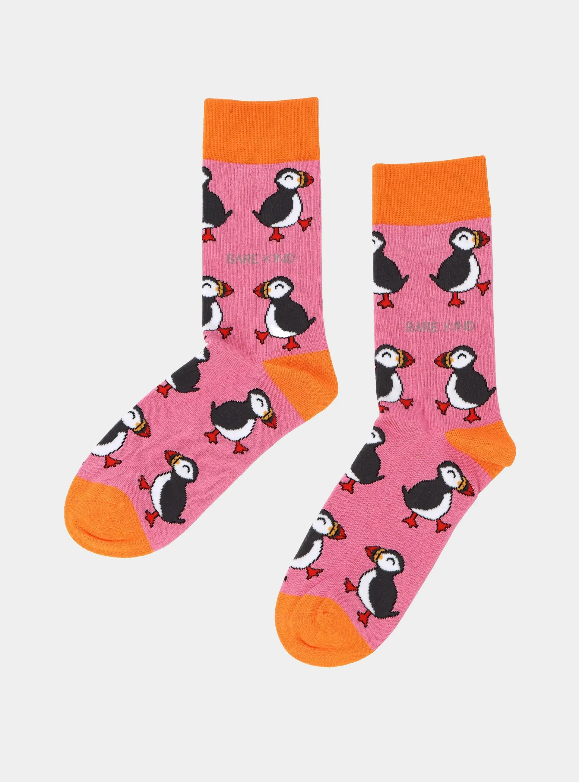 Save the Pink Puffin Bamboo Socks