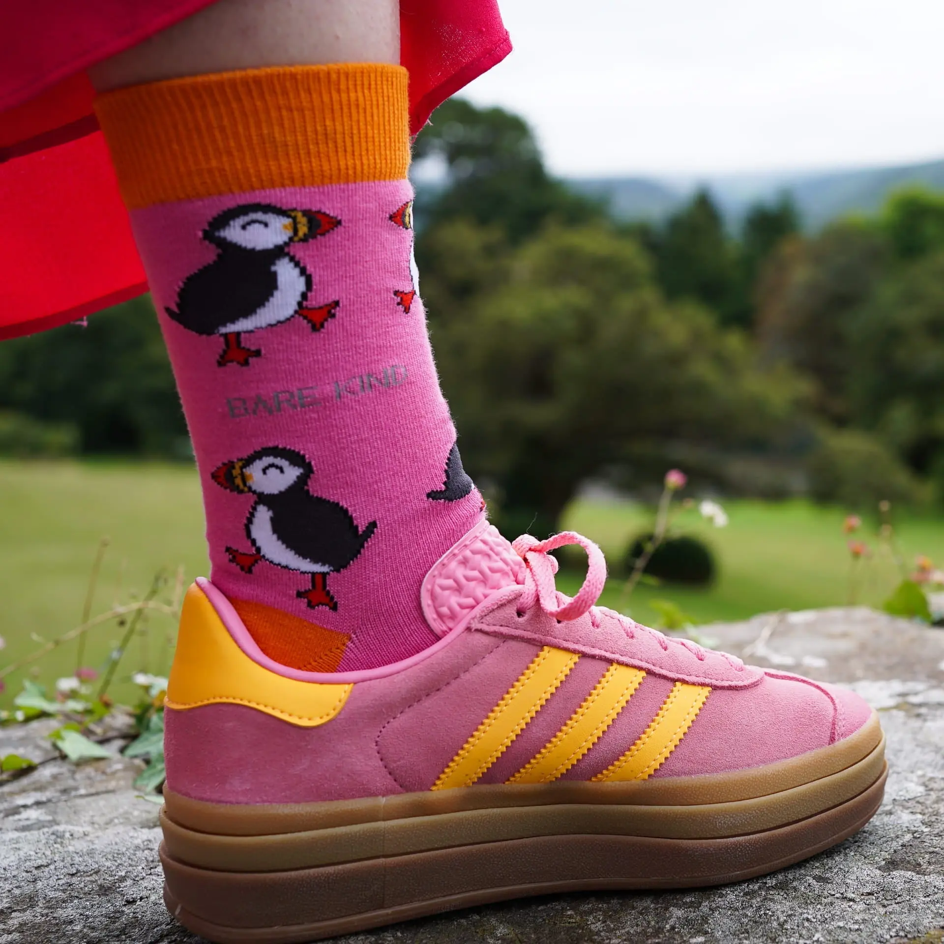 Save the Pink Puffin Bamboo Socks - Image 3