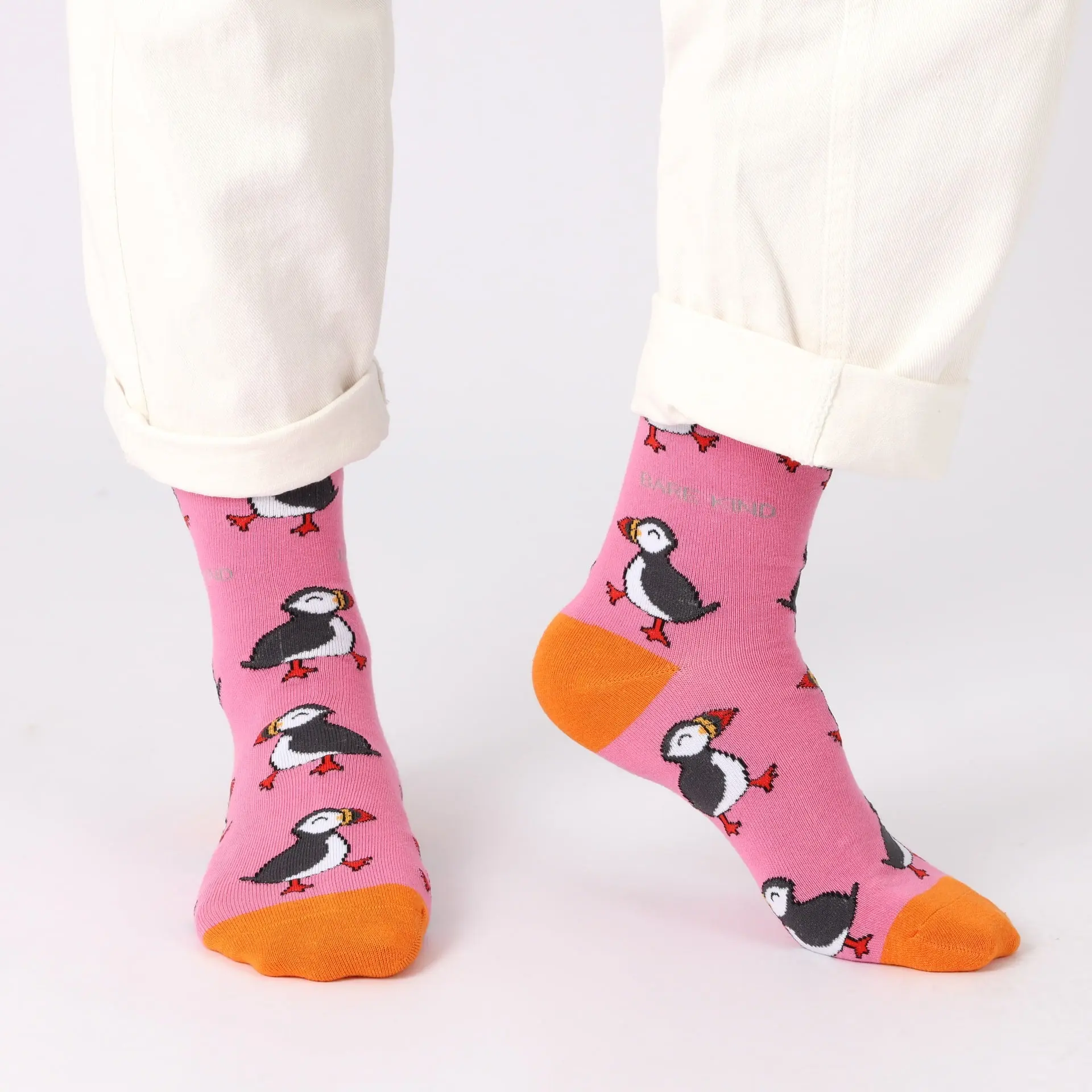 Save the Pink Puffin Bamboo Socks - Image 4