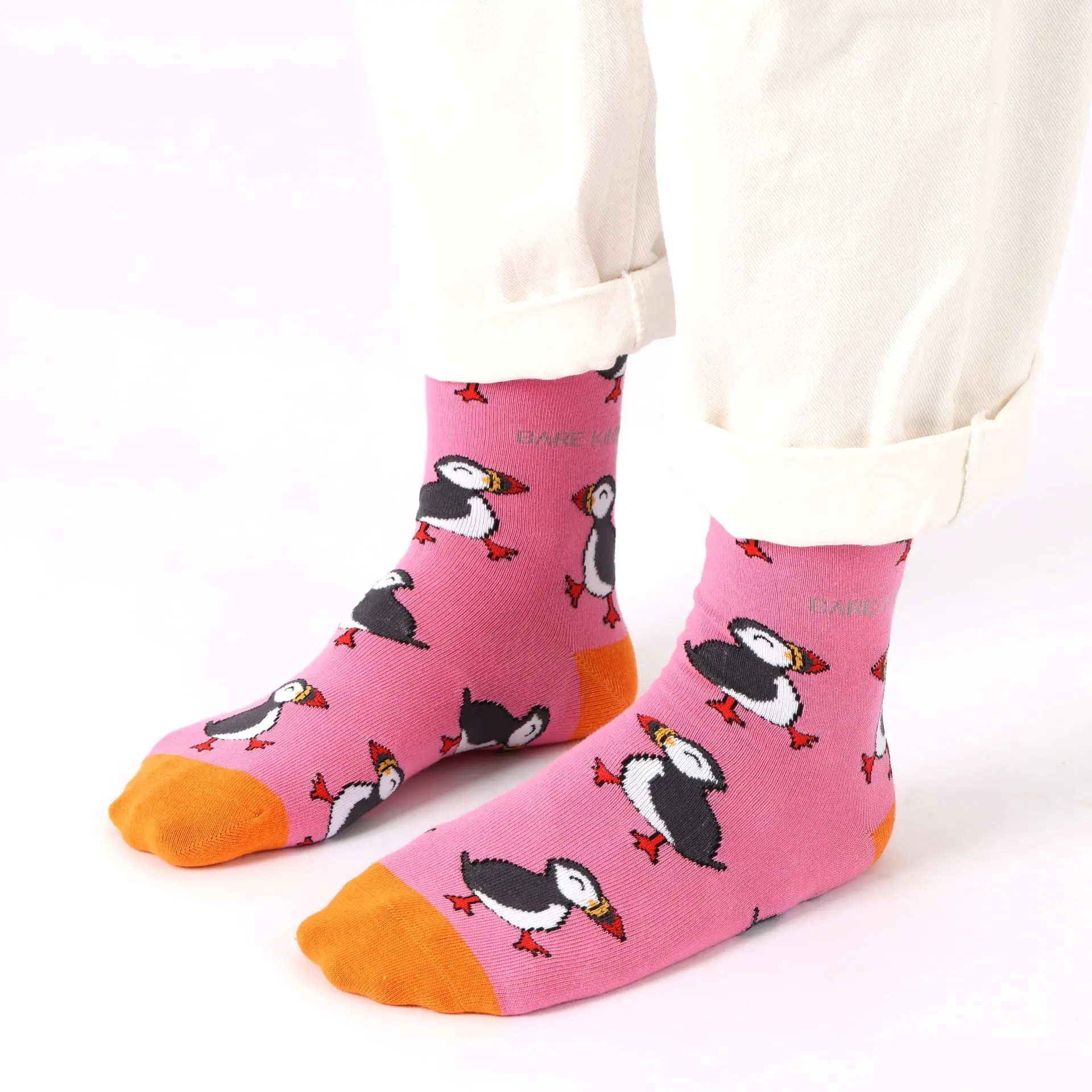Save the Pink Puffin Bamboo Socks - Image 5