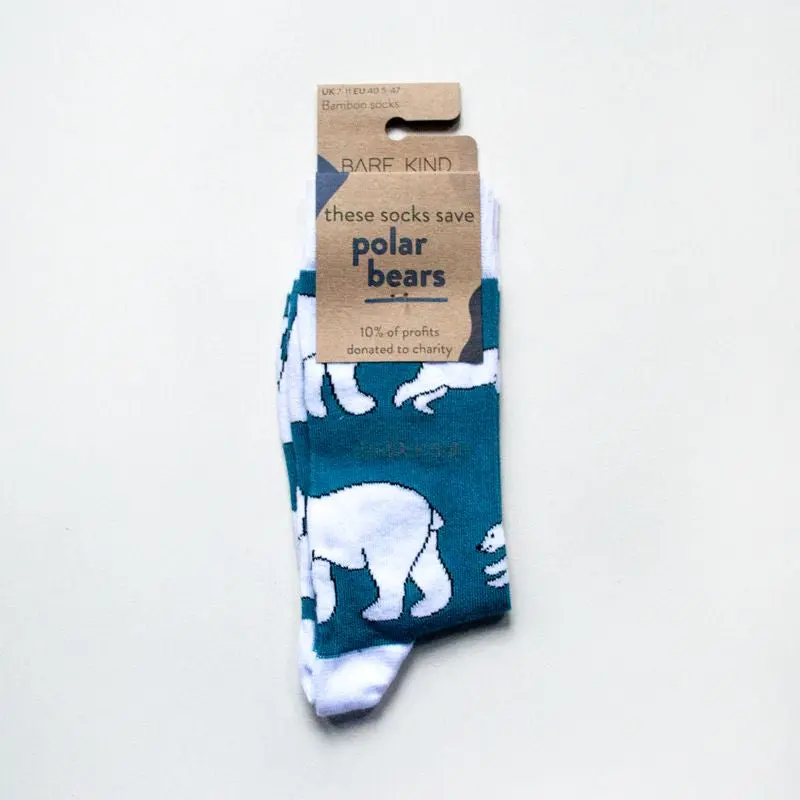 Save the Polar Bears Bamboo Socks - Image 6
