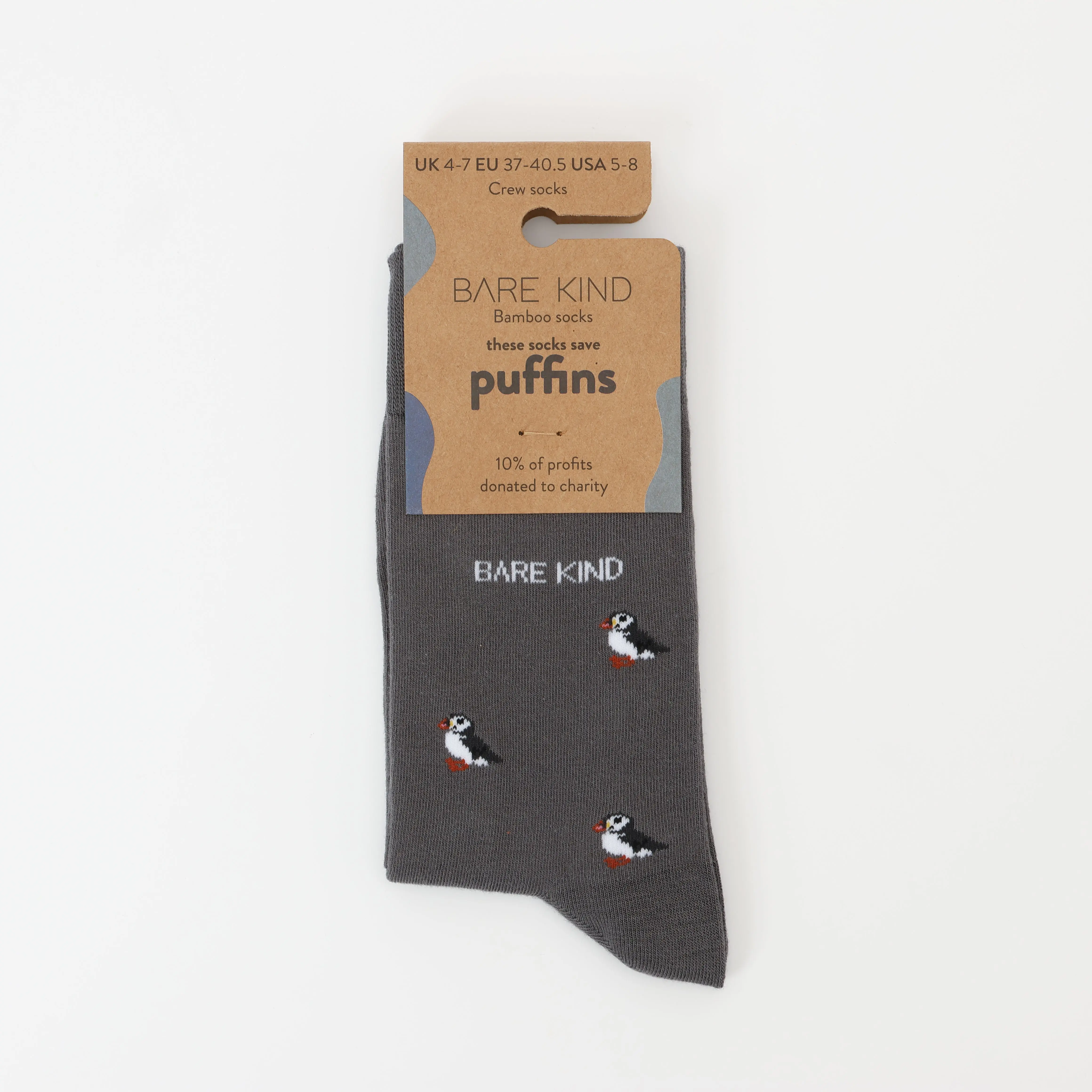 Save the Puffin Small Motif Bamboo Socks - Image 5