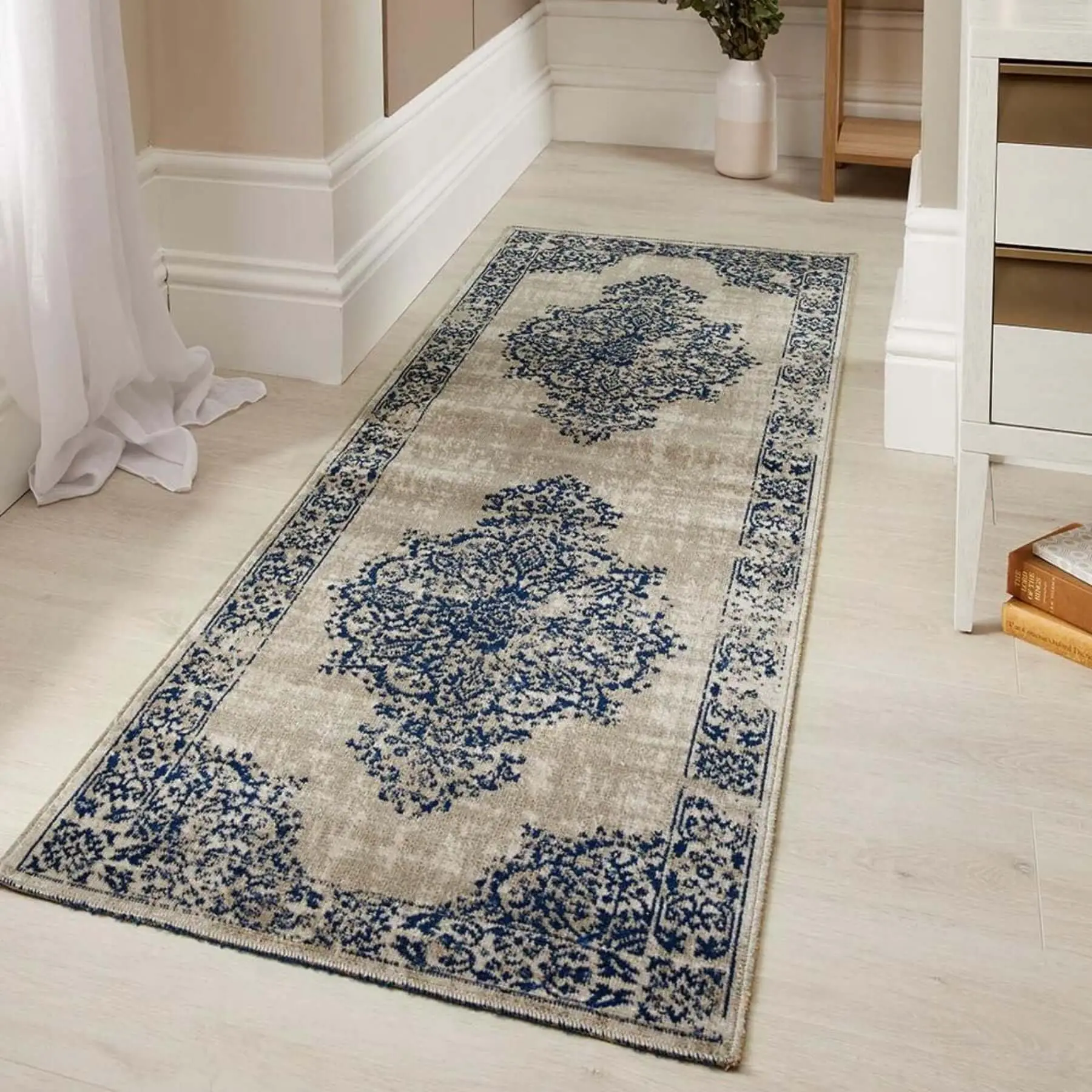 Saville Grey/Blue Vintage Rug - Image 4