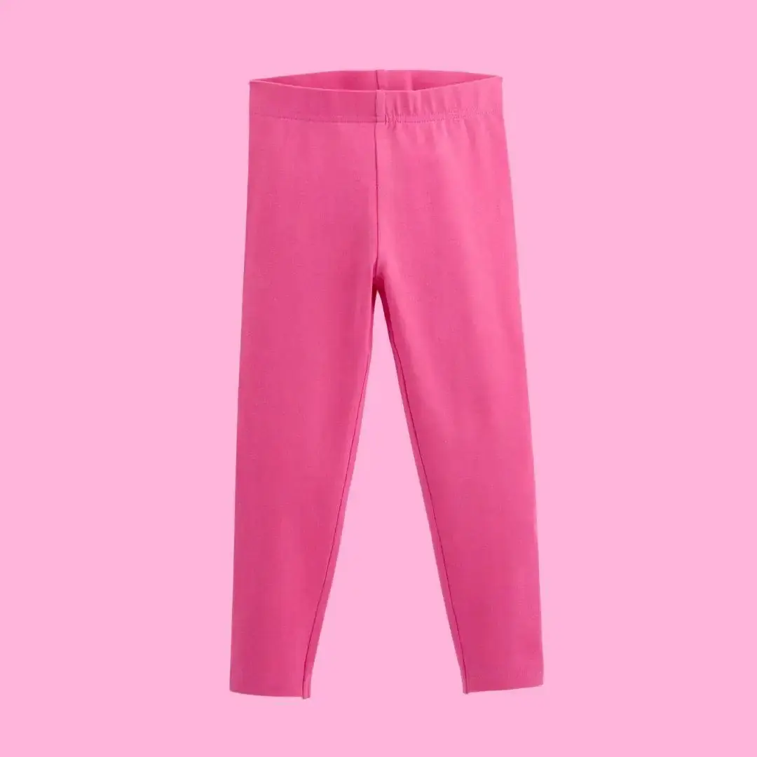 Bubblegum Pink Kids Organic Leggings