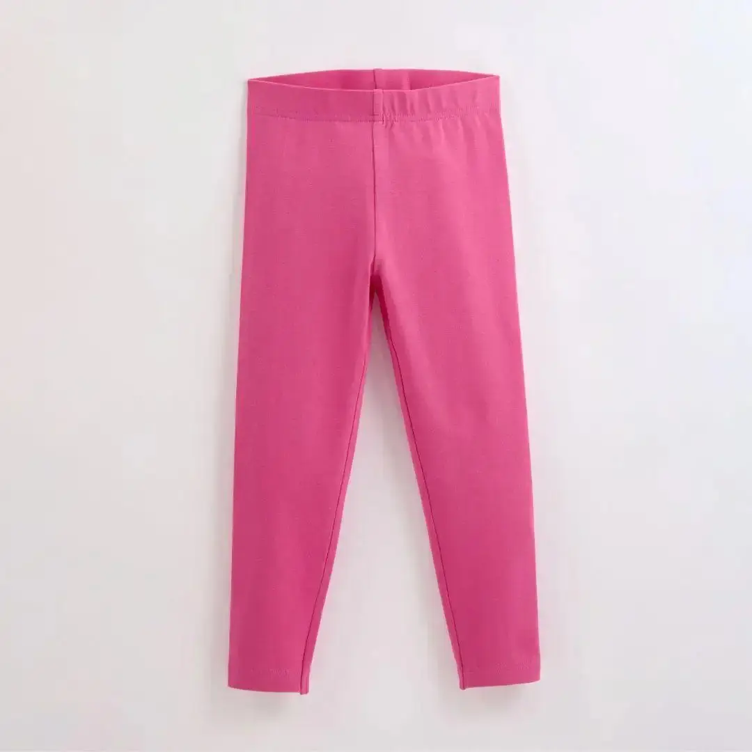 Bubblegum Pink Kids Organic Leggings - Image 2