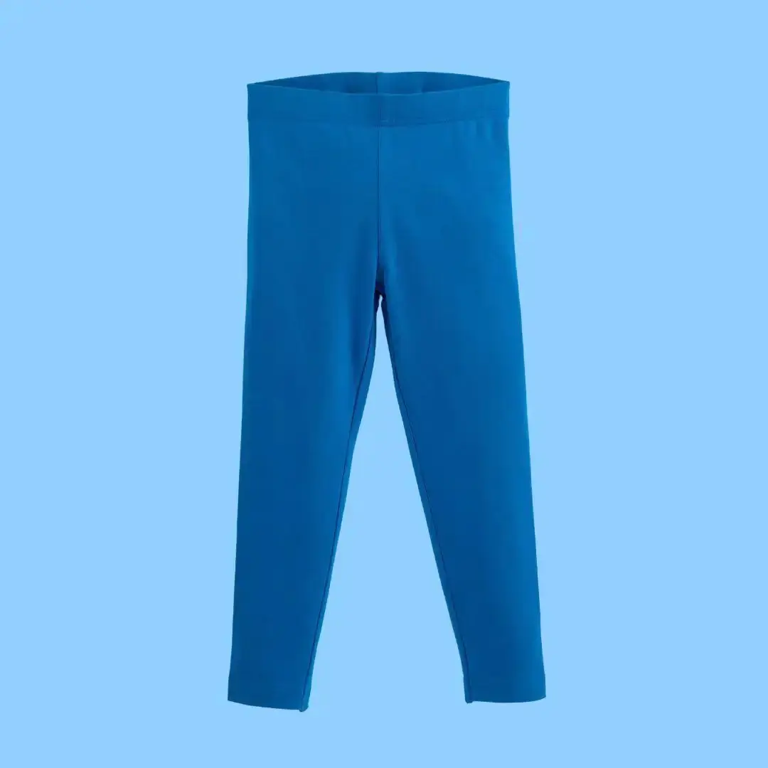 Peacock Blue Kids Organic Leggings