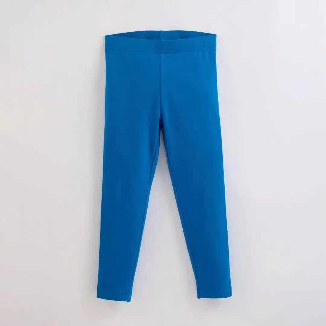 Peacock Blue Kids Organic Leggings - Image 2