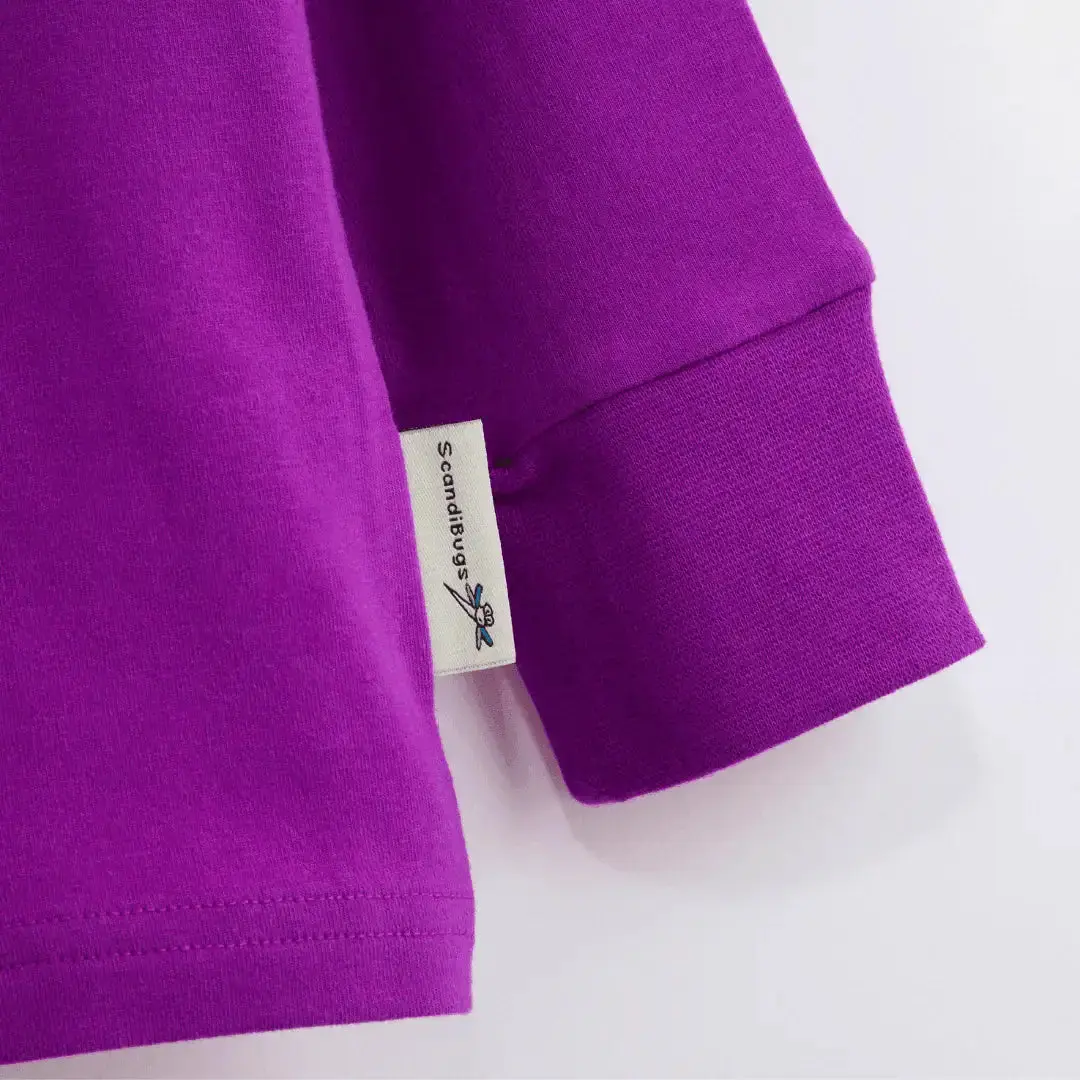 Perfectly Purple Kids Organic Long Sleeve Top - Image 3