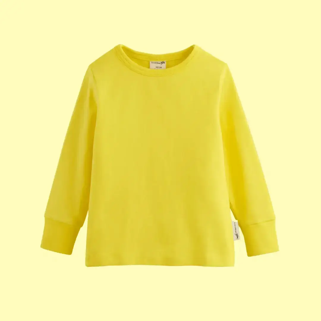Sunshine Yellow Kids Organic Long Sleeve Top