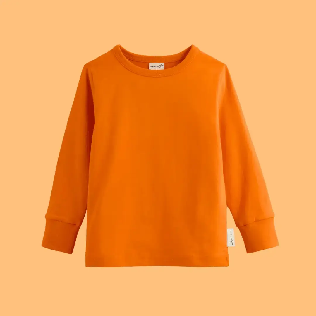 Tangelo Orange Kids Organic Long Sleeve Top