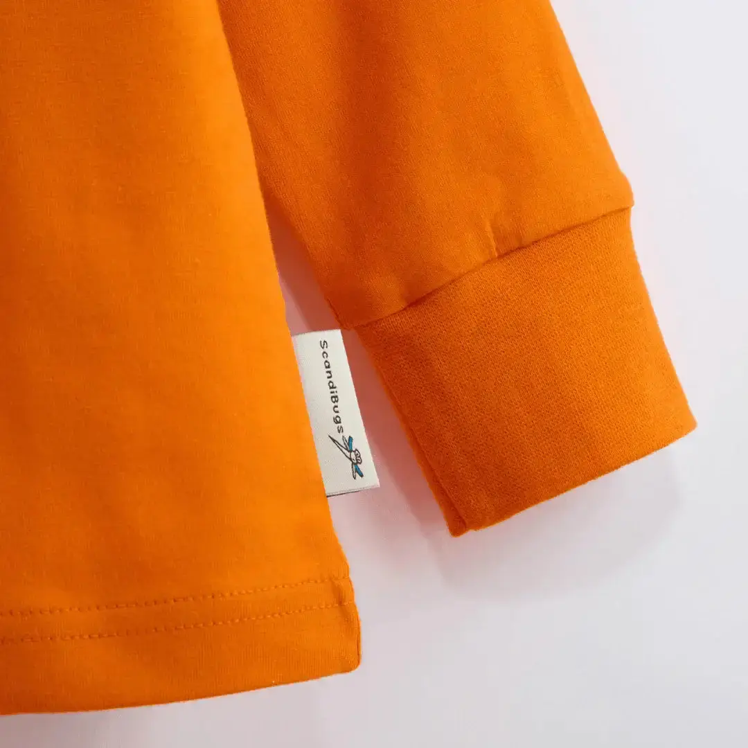 Tangelo Orange Kids Organic Long Sleeve Top - Image 2
