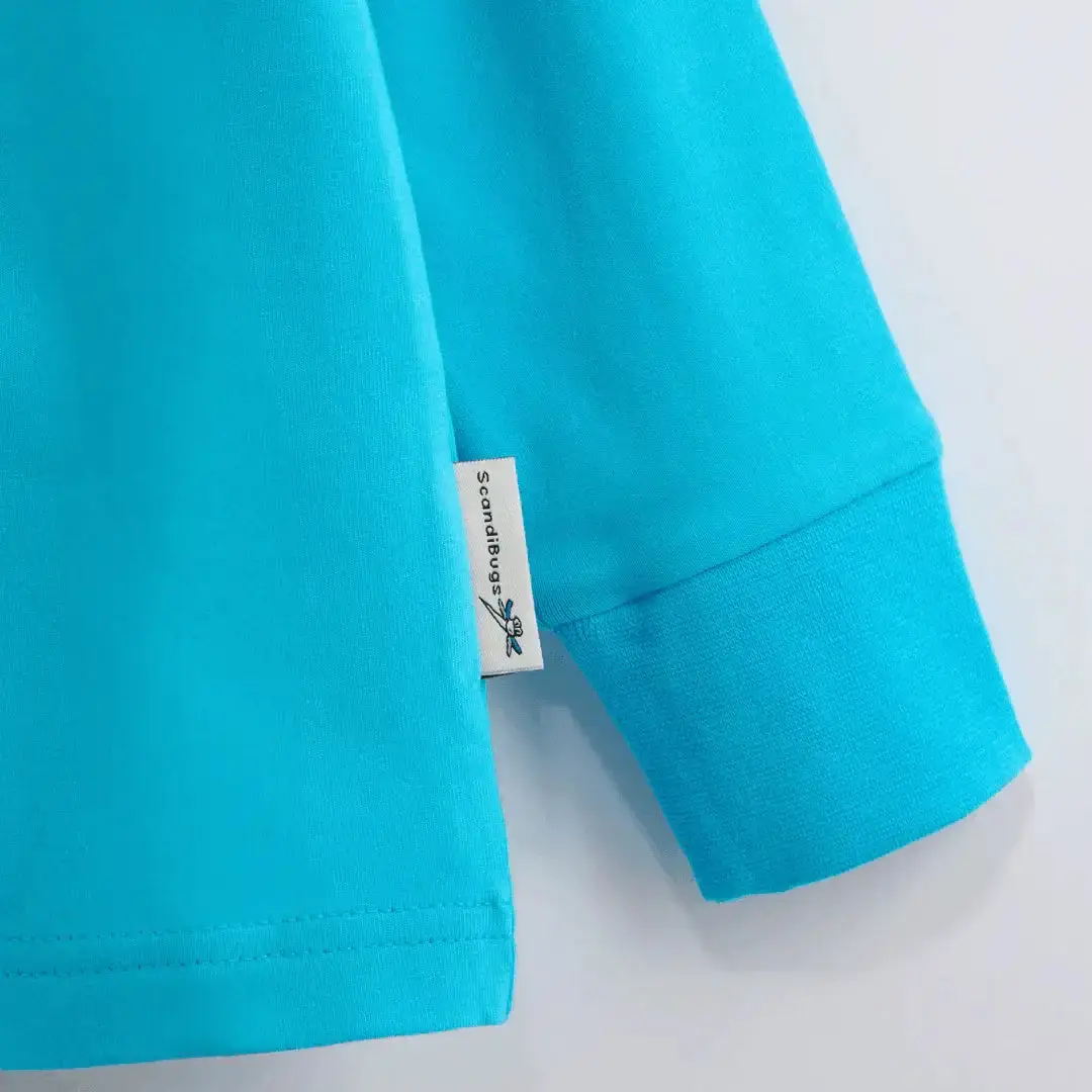 Tempting Turquoise Kids Organic Long Sleeve Top - Image 3