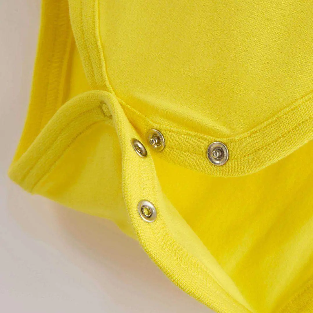 Sunshine Yellow Kids Organic Long Sleeve Vest - Image 5
