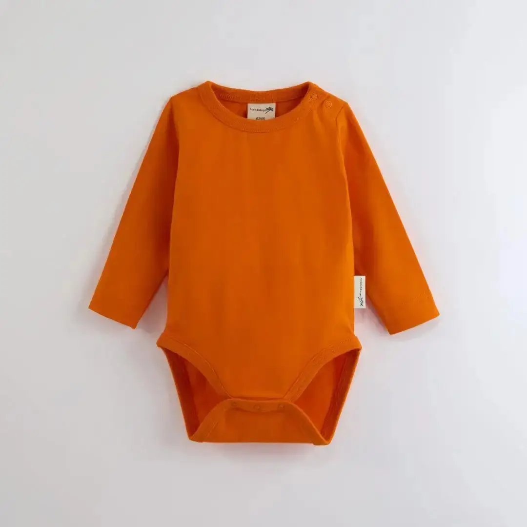 Tangelo Orange Kids Organic Long Sleeve Vest - Image 3