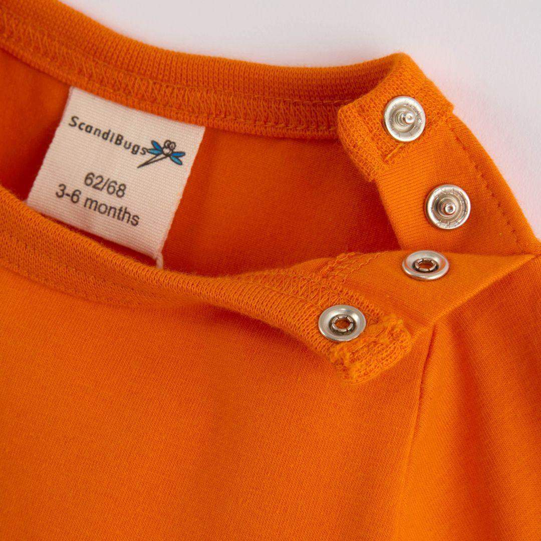 Tangelo Orange Kids Organic Long Sleeve Vest - Image 4