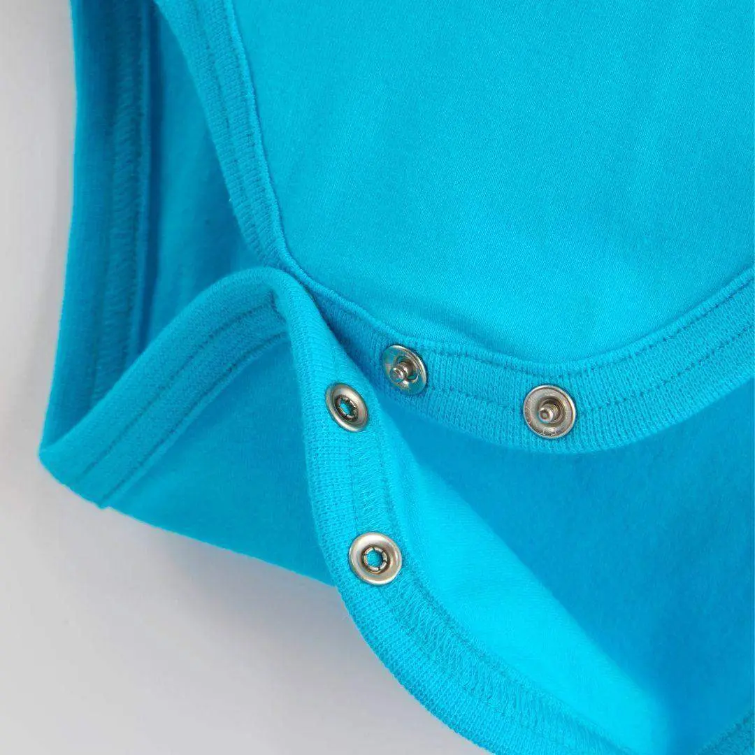 Tempting Turquoise Kids Organic Long Sleeve Vest - Image 6