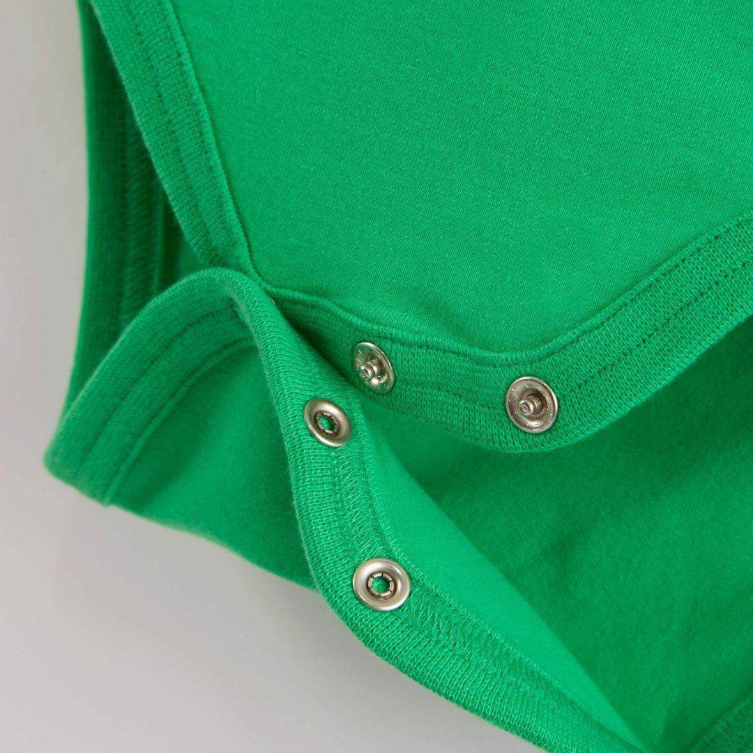 Tropical Green Kids Organic Long Sleeve Vest - Image 5