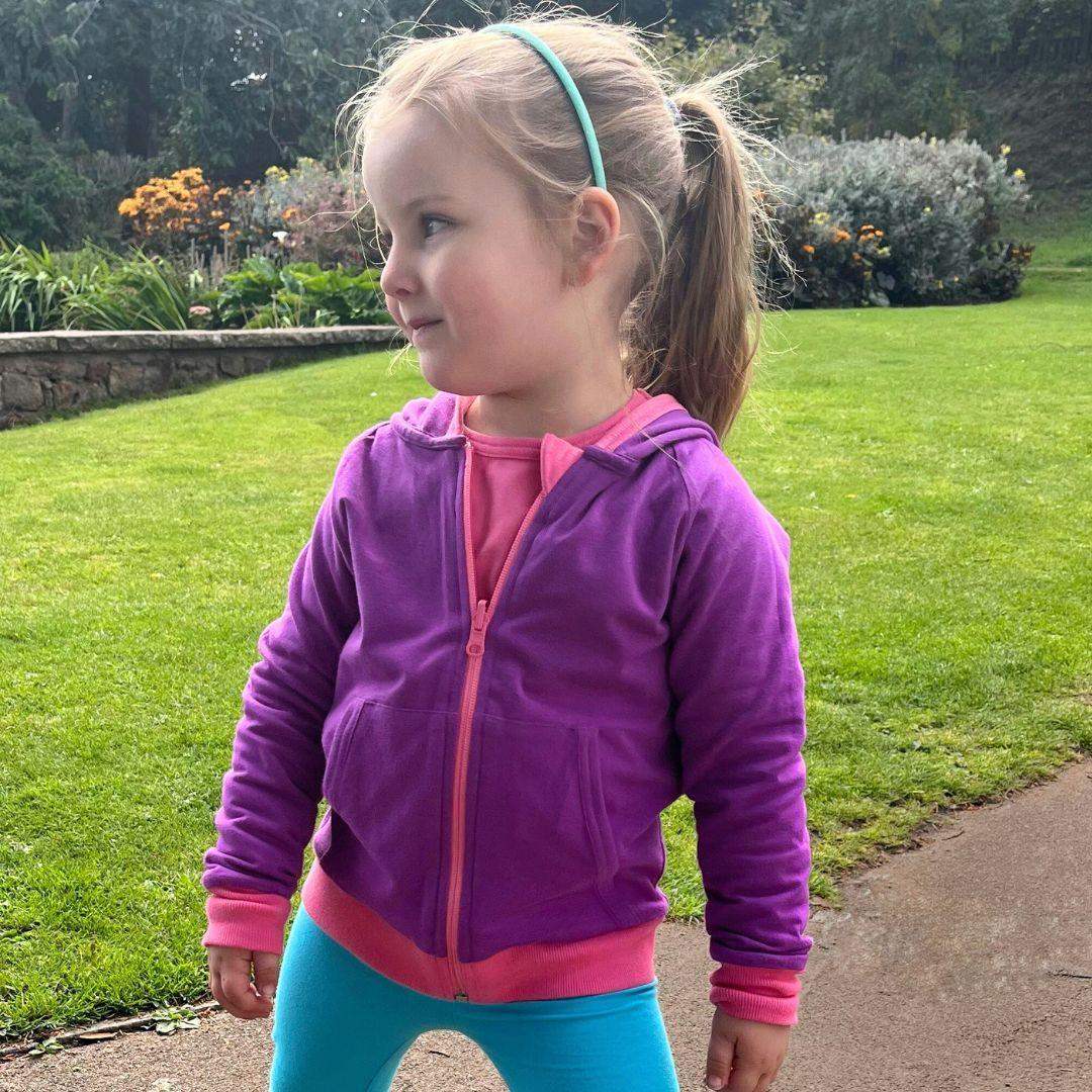 Bubblegum Pink Kids Organic Reversible Hoodie - Image 3