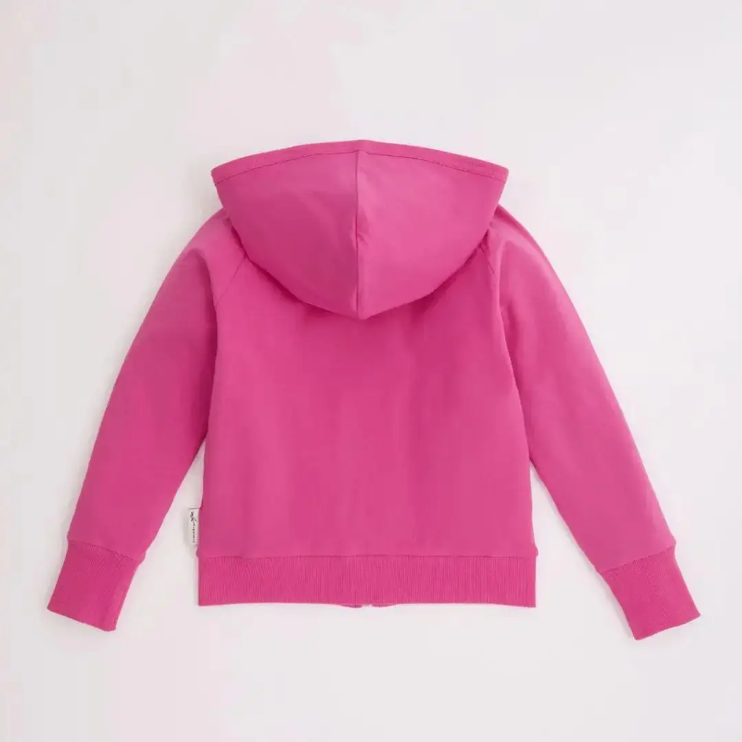 Bubblegum Pink Kids Organic Reversible Hoodie - Image 8