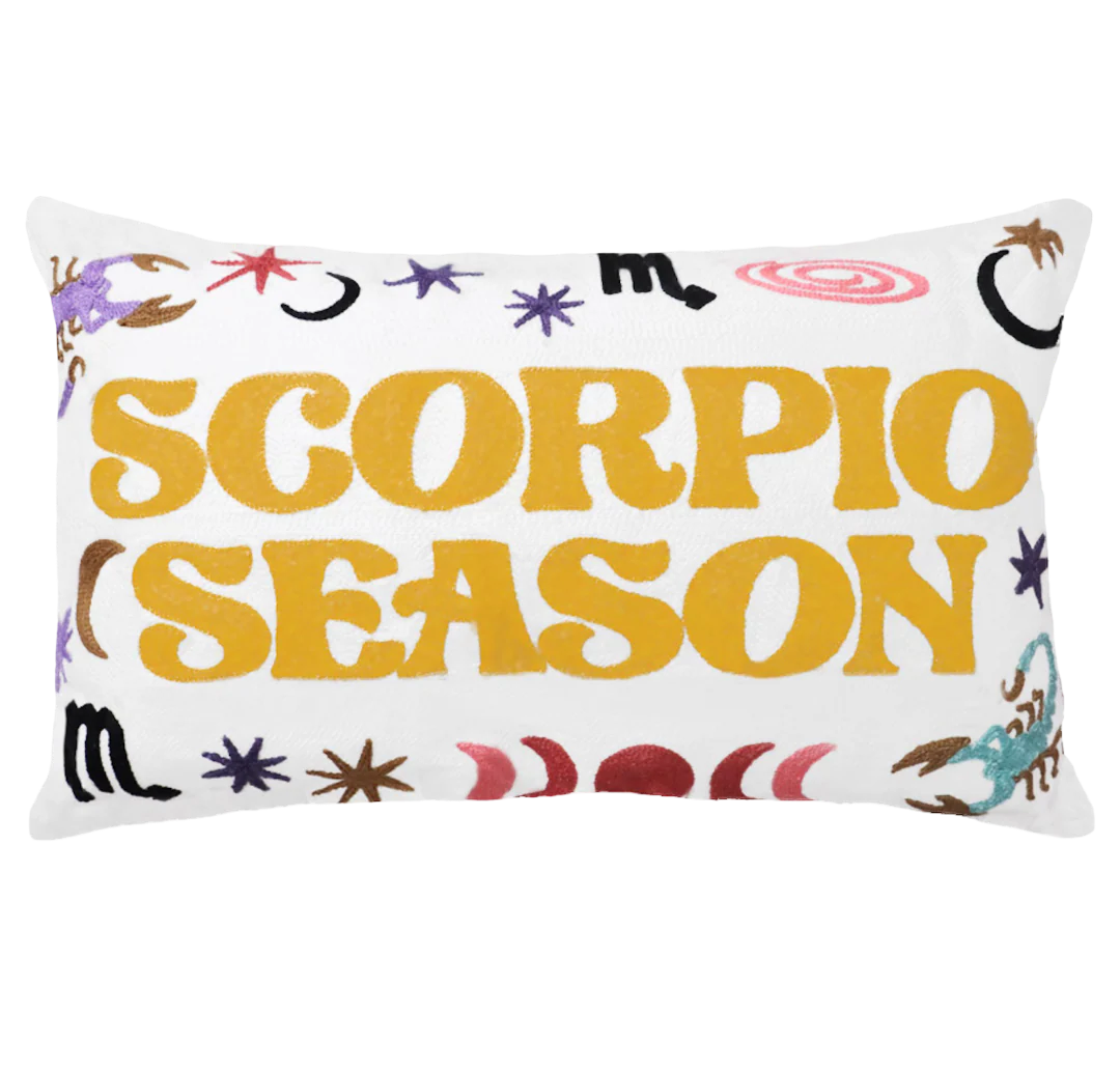 Scorpio Season Needlepoint Cushion