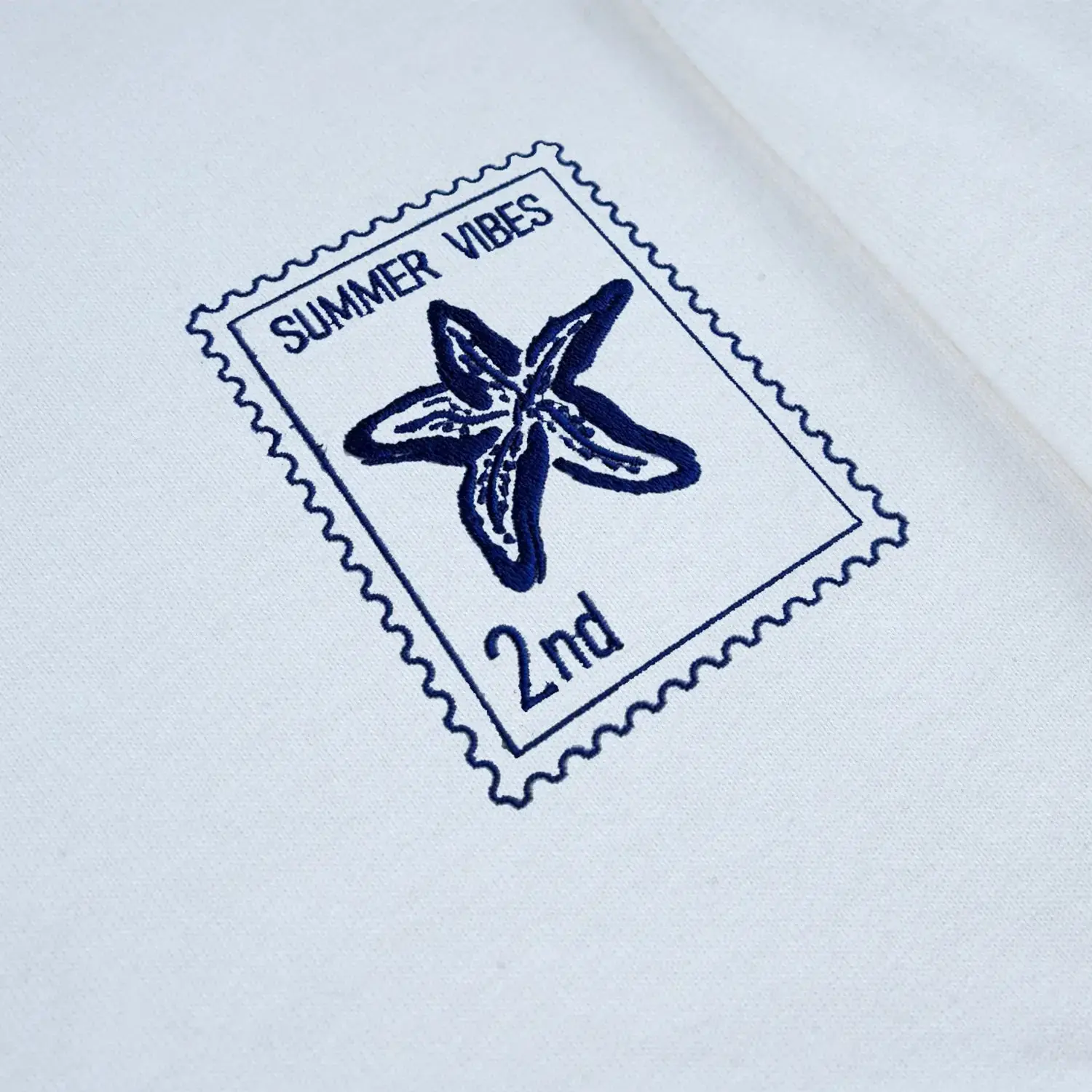 Sea Star - Summer Vibes 2nd - Unisex Oversized T-Shirt - White - Image 3