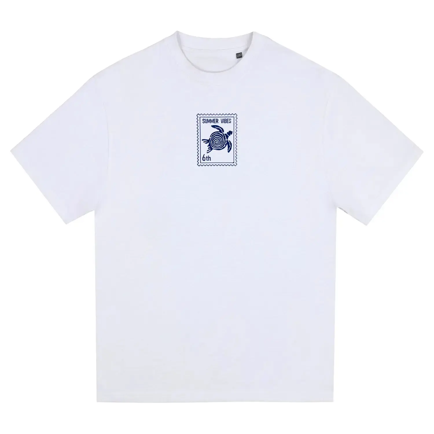 Sea Turtle - Summer Vibes 6th - Unisex Oversized T-Shirt - White - Image 3