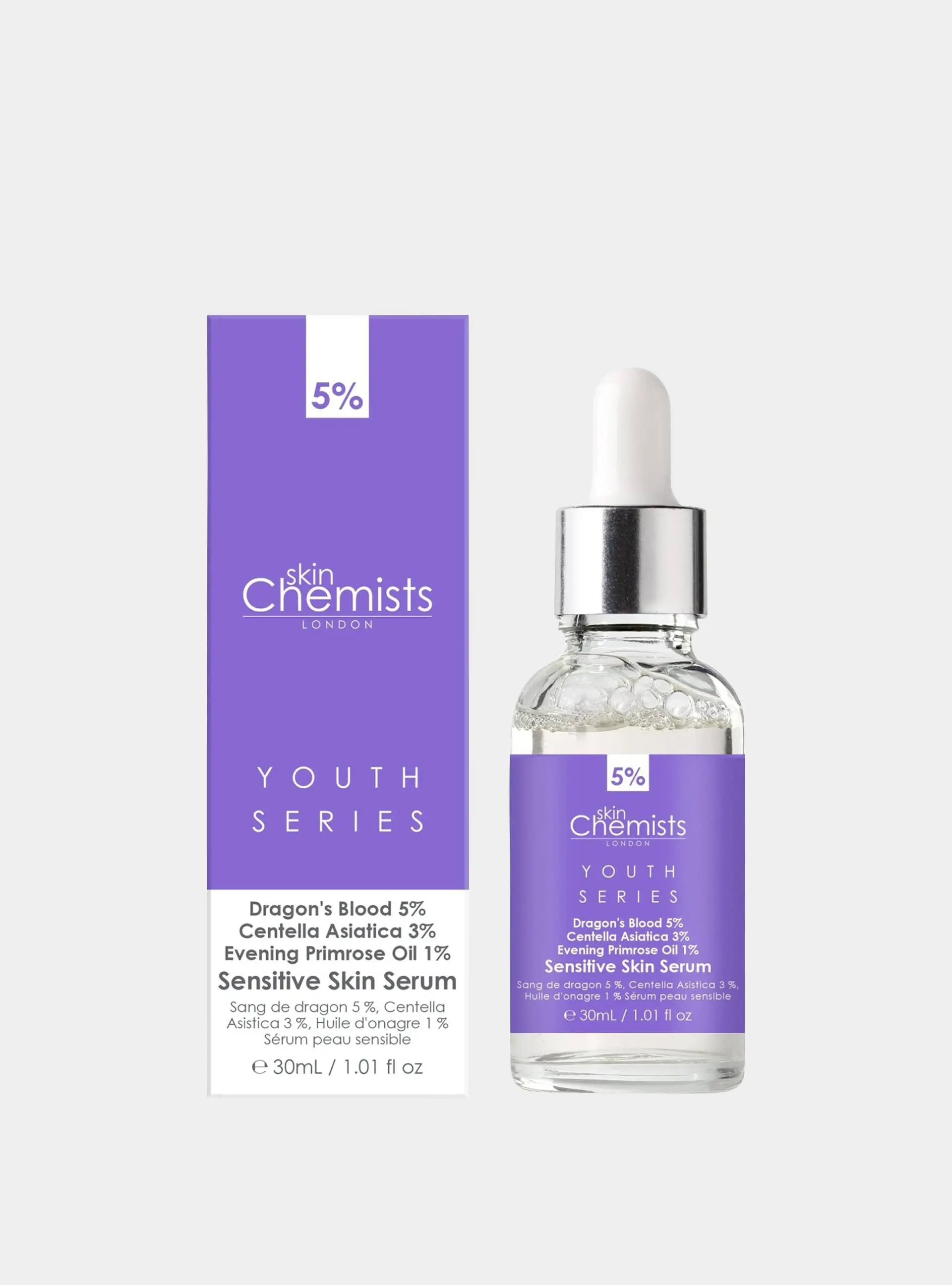 Sensitive Skin Serum Dragon's Blood 5%, Centella Asistica 3%, Evening Primrose Oil 1% 30ml