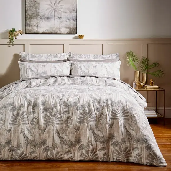 Seronera Safari Natural Duvet Cover and Pillowcase Set
